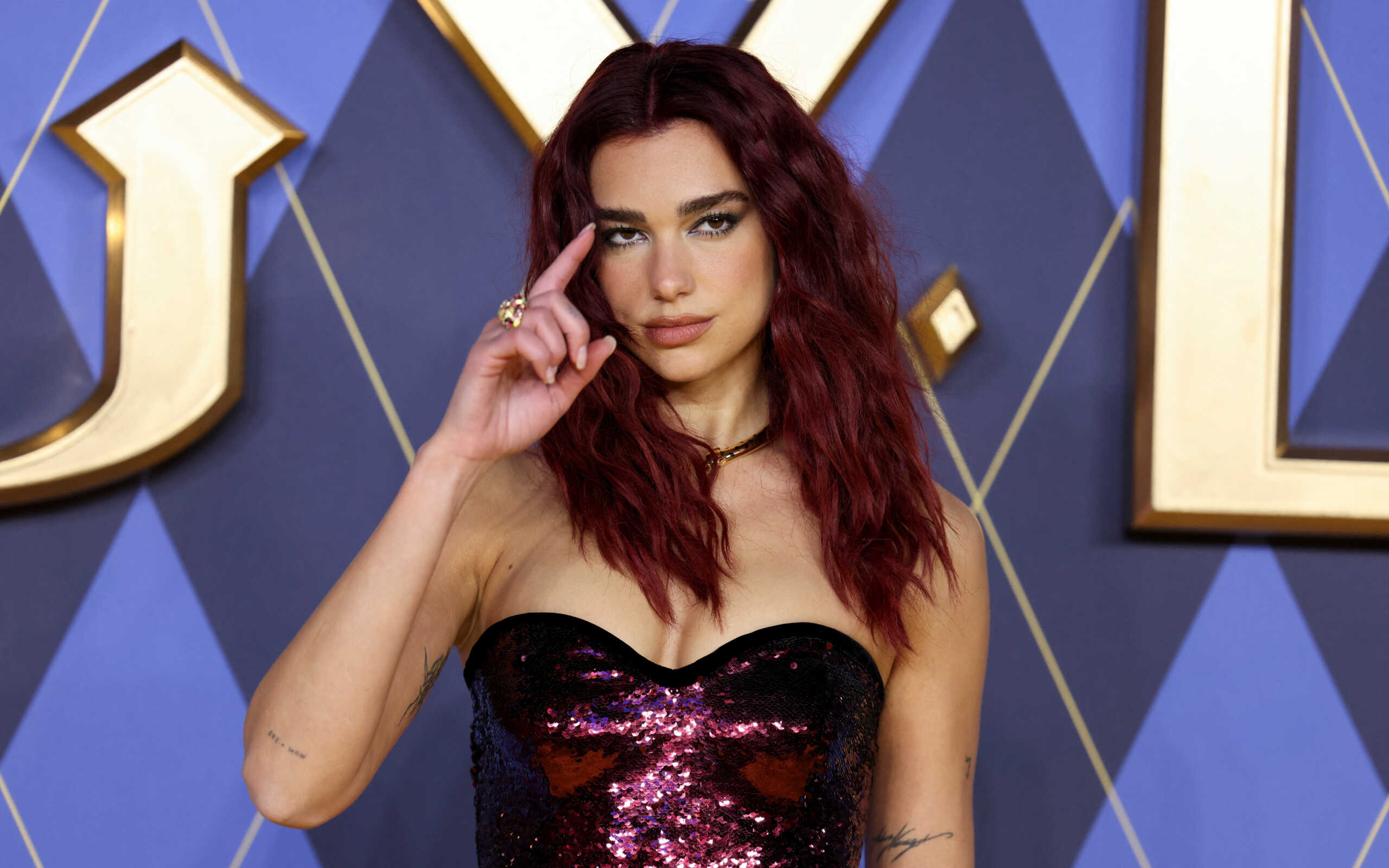 Cast member Dua Lipa attends the premiere of "Argylle" at Leicester Square in London, Britain, January 24, 2024. REUTERS