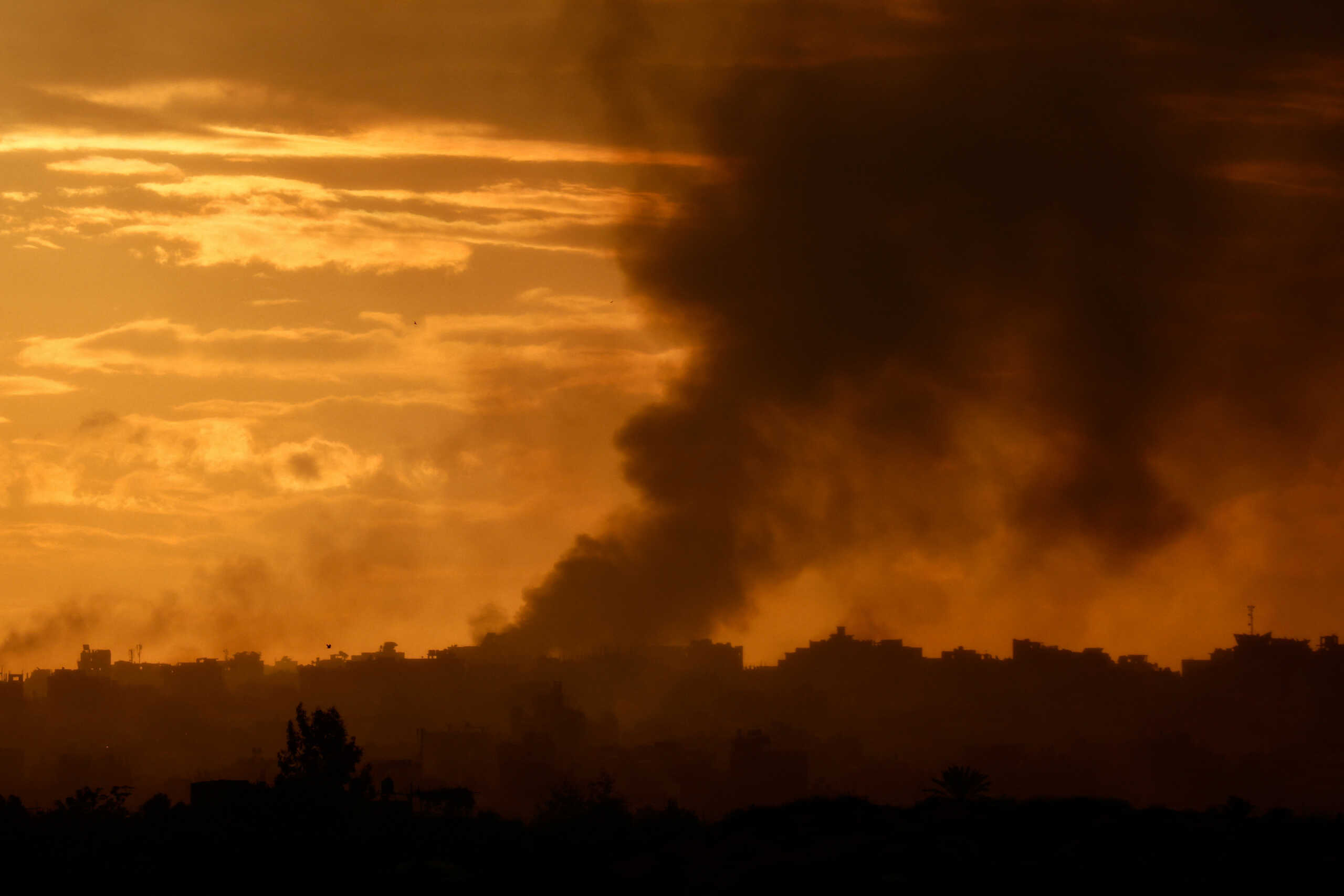 Smoke rises in north Gaza, amid the ongoing conflict between Israel and the Palestinian Islamist group Hamas, as seen from Israel, January 2, 2024. REUTERS