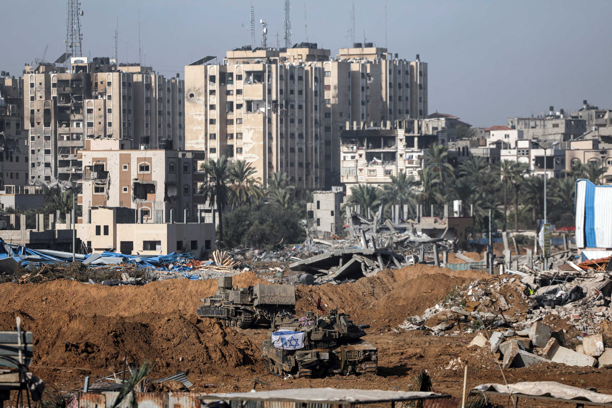 Israeli tank operates, amid the ongoing conflict between Israel and the Palestinian Islamist group Hamas, in Gaza, January 8, 2024. REUTERS