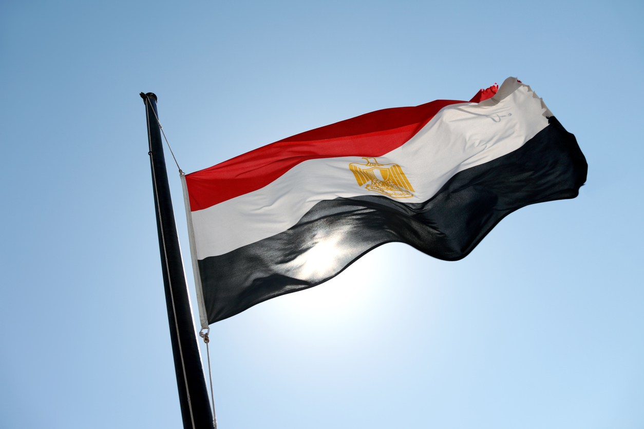 Egyptian Flag at Half-Mast.