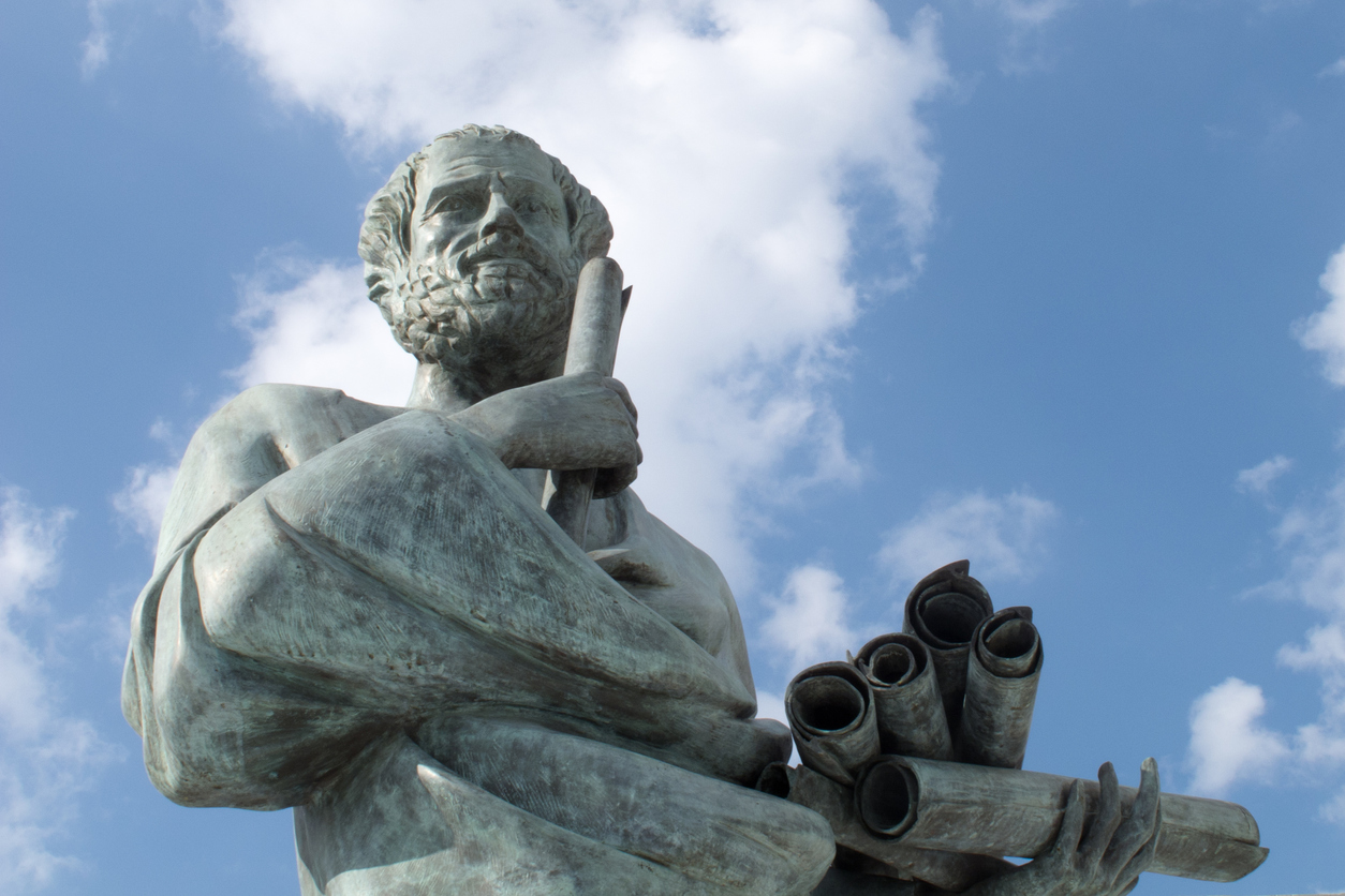 Statue of Aristotle a great greek philosopher