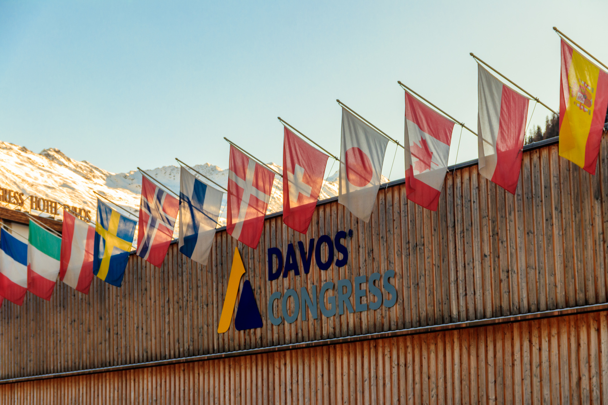 Davos, Switzerland - December 8, 2022: Davos Congress Centre where prestigious annual World Economic Forum takes place in Switzerland
