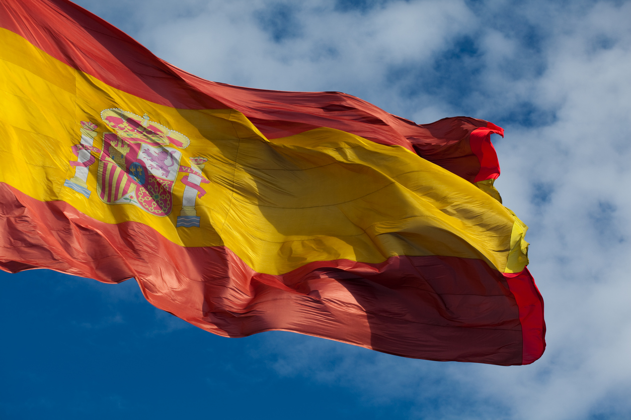 spanish flag waving