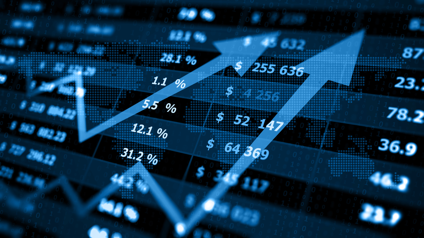 Business graph digital concept