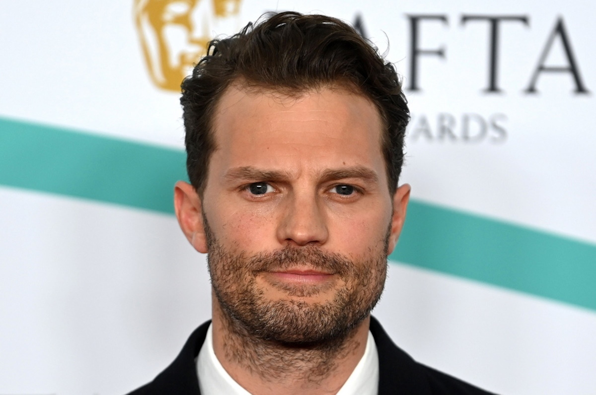 epa10478388 Jamie Dornan arrives for the 2023 EE BAFTA Film Awards ceremony at the Southbank Centre in London, Britain, 19 February 2023. The event is hosted by the British Academy of Film and Television Arts (BAFTA).  EPA