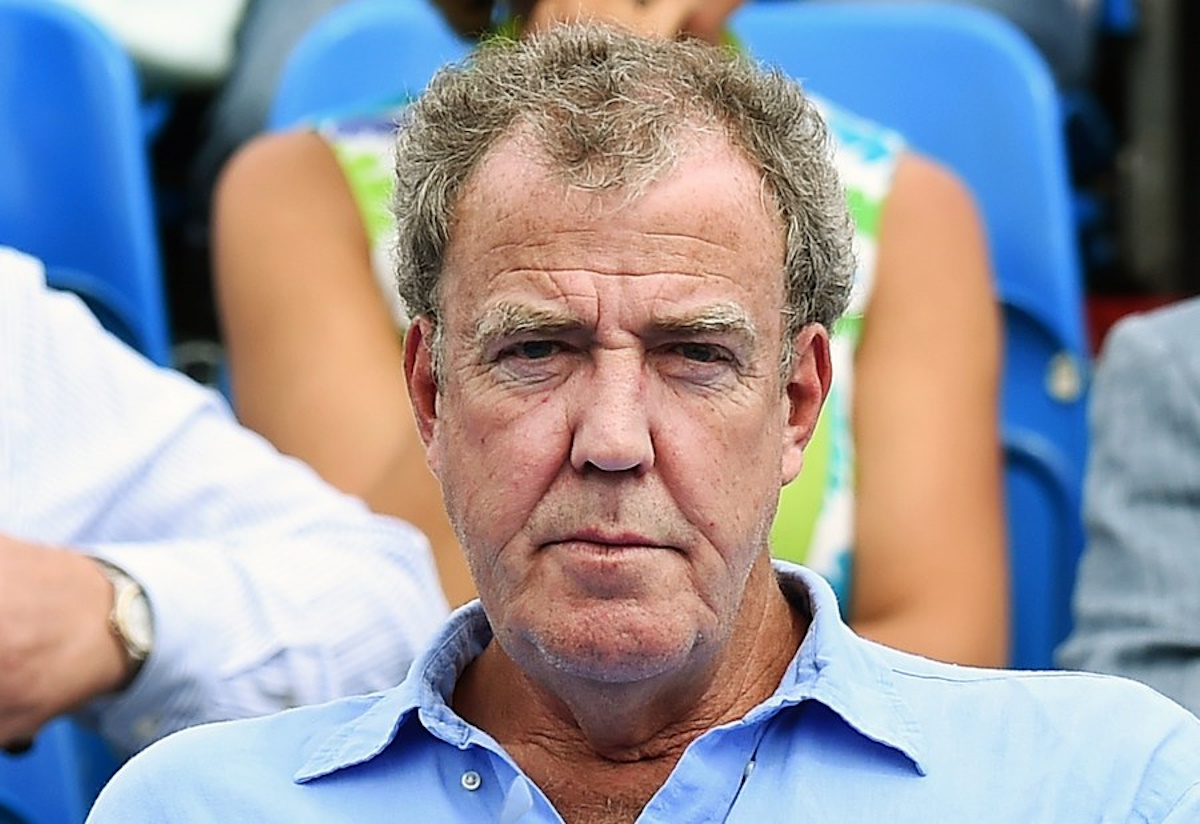 epa06127741 (FILE) - Former presenter of the BBC show Top Gear, Jeremy Clarkson watches the games at the Aegon tennis championships at the Queens Club in London, Britain, 17 June 2015. Media reports on 06 August 20117 state that Jeremy Clarkson has been admitted to hospital in Majorca, Spain while on a family holiday in Spain, and is being treated for pneumonia.  EPA