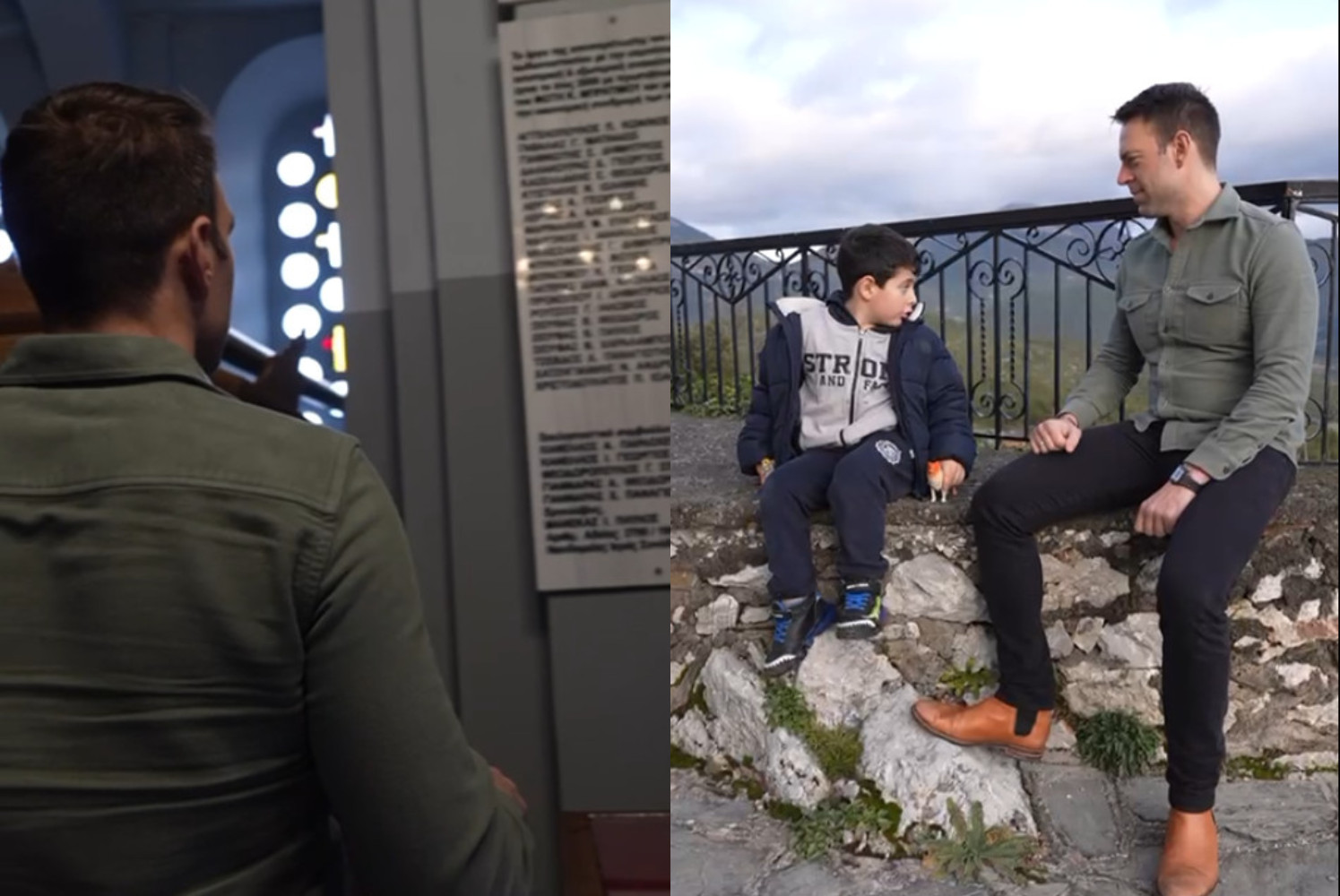Στέφανος Κασσελάκης: Επίσκεψη σε εκκλησία στην Αρκαδία που έκανε δωρεά η οικογένειά του και κουβέντα με έναν πιτσιρικά