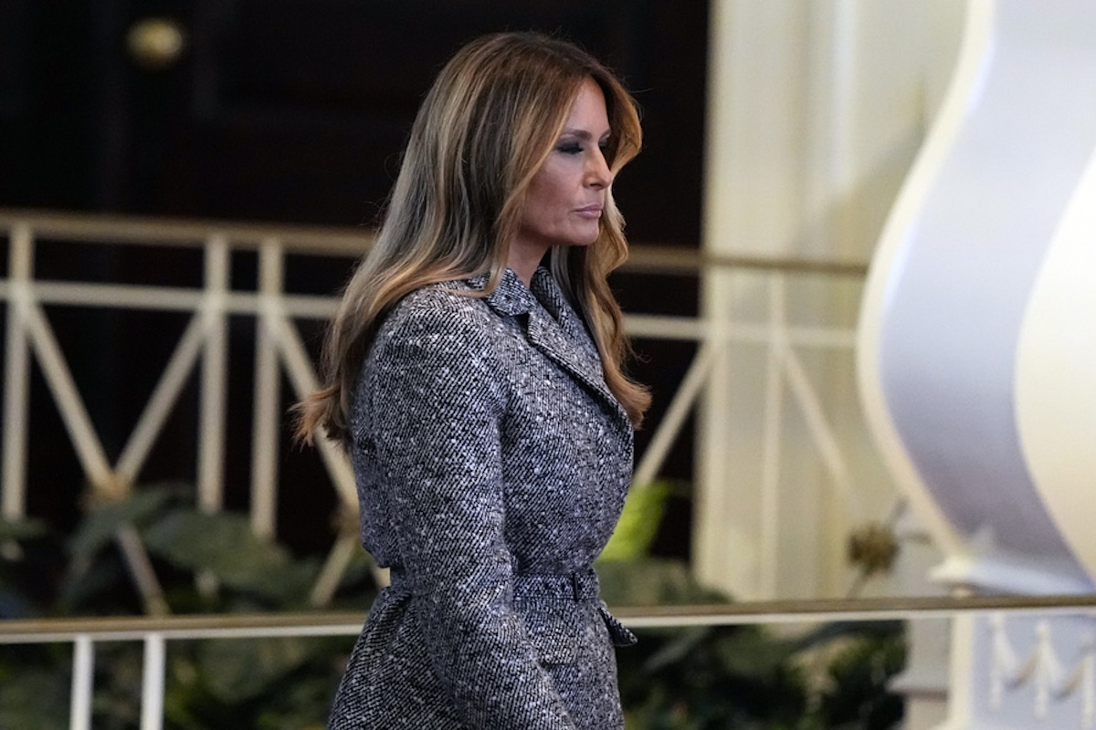 epa10999549 Former US first lady Melania Trump arrives before a tribute service for former first lady Rosalynn Carter at Glenn Memorial Church at Emory University in Atlanta, Georgia, USA, 28 November 2023. Former US First Lady Rosalynn Carter, wife of former US President Jimmy Carter, died at the age of 96 at her home in Plains, Georgia on 19 November 2023. Her funeral will be held on Wednesday 29 November 2023 in Plains, Georgia, USA.  EPA
