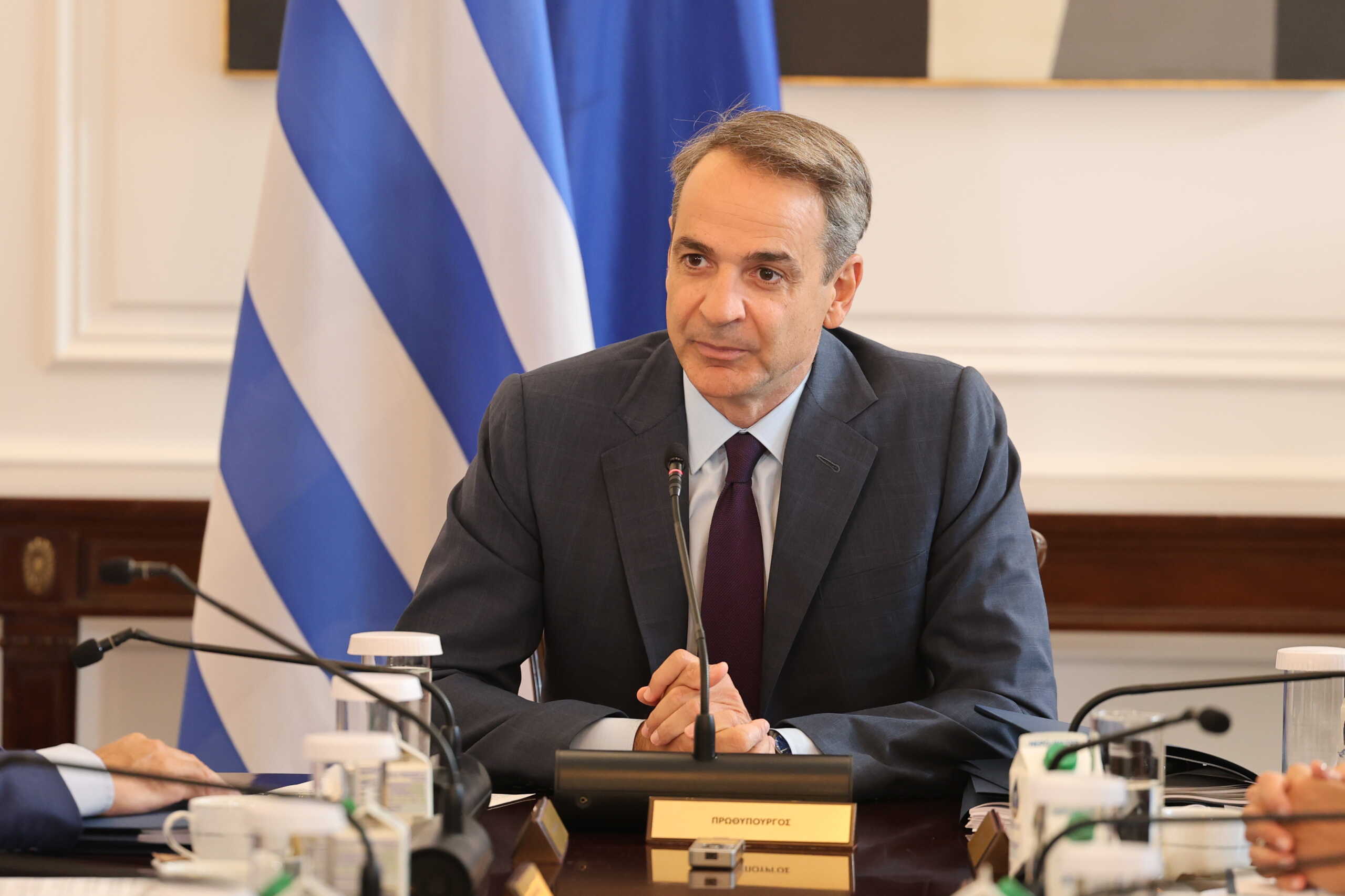 Συνεδρίαση  του Υπουργικού Συμβουλίου υπό τον Πρωθυπουργό Κυριάκο Μητσοτάκη στο Μέγαρο Μαξίμου. Παρασκευή 1 Σεπτεμβρίου 2023  (ΓΙΩΡΓΟΣ ΚΟΝΤΑΡΙΝΗΣ