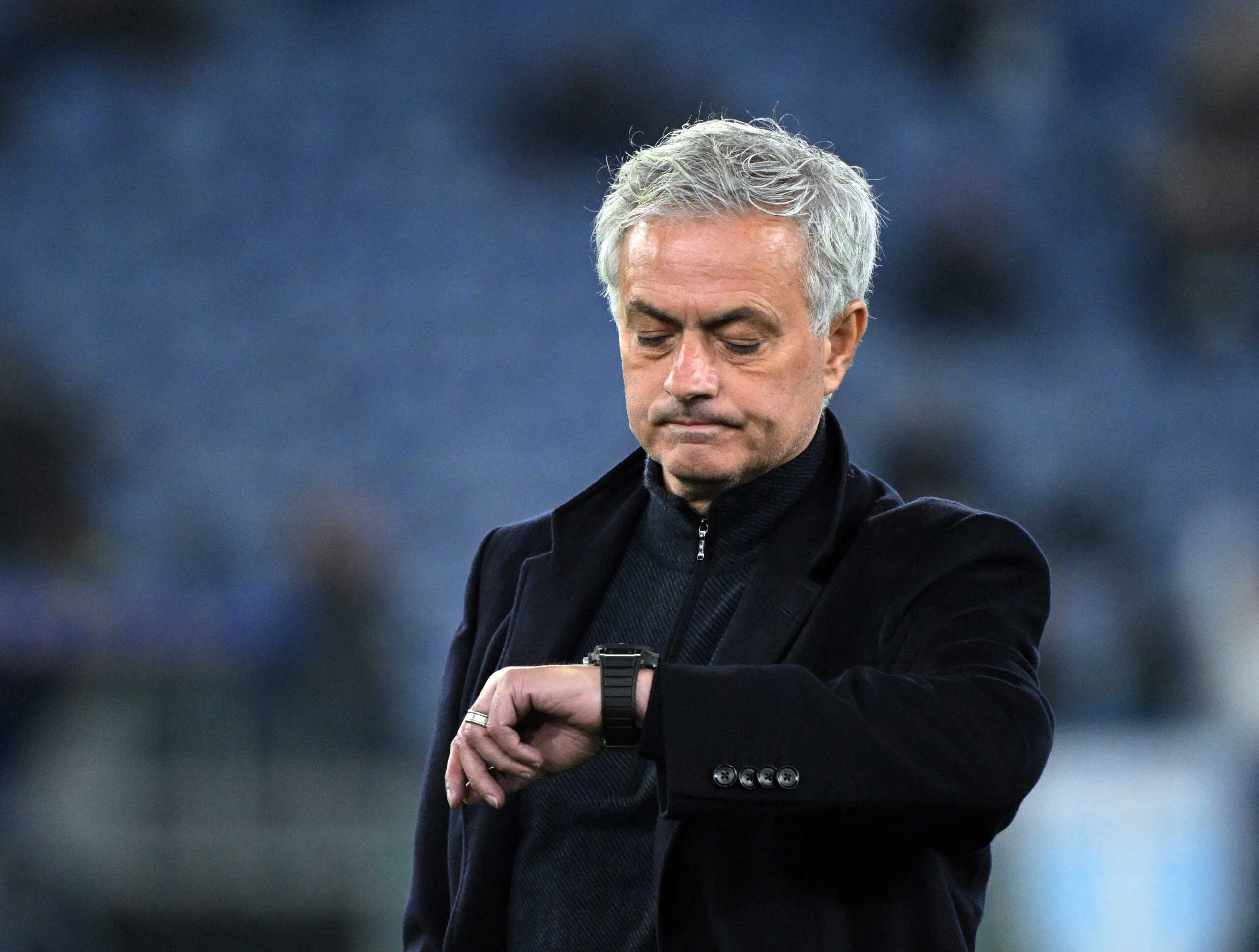 Soccer Football - Coppa Italia - Quarter Final - Lazio v AS Roma - Stadio Olimpico, Rome, Italy - January 10, 2024 AS Roma coach Jose Mourinho before the match REUTERS