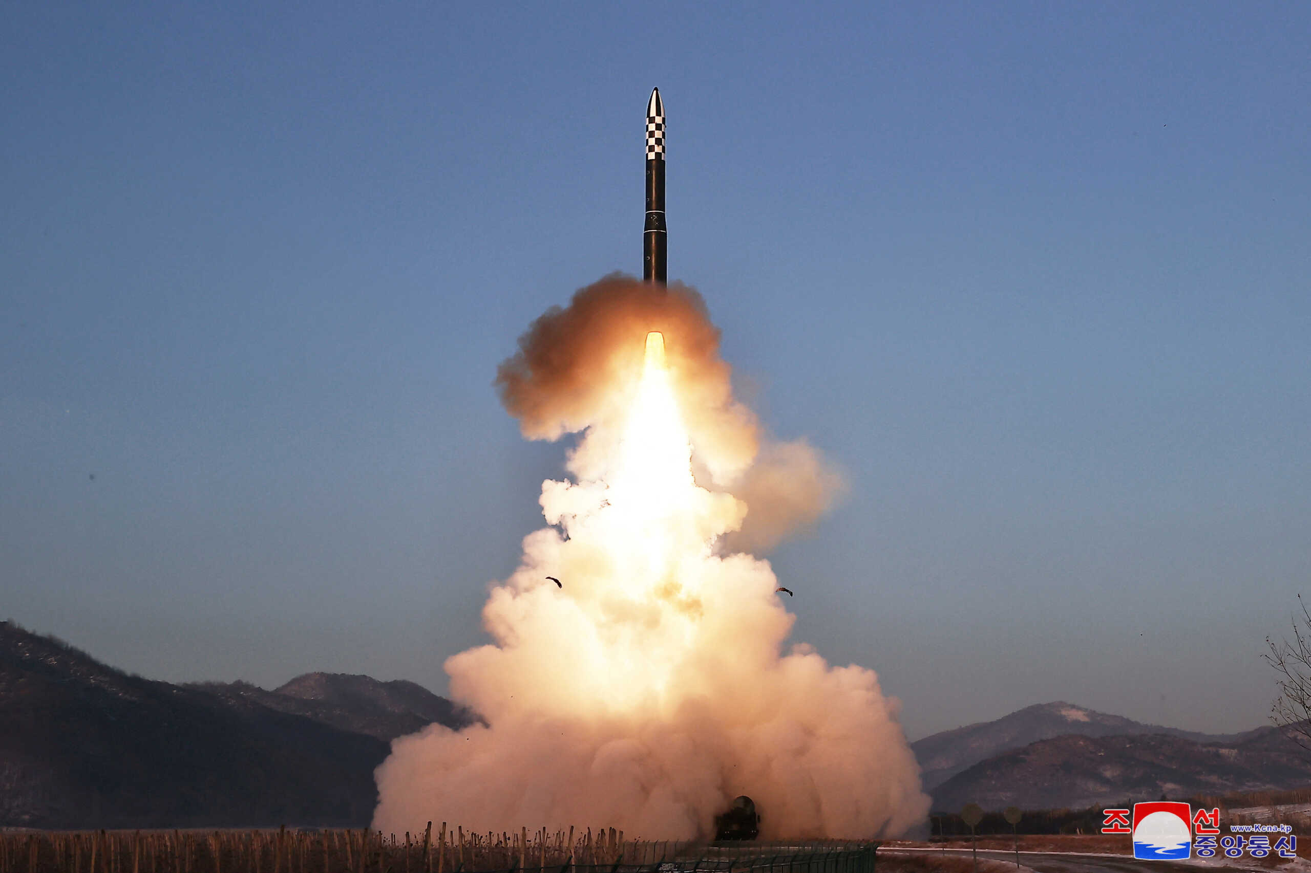 A Hwasong-18 intercontinental ballistic missile is launched during what North Korea says is a drill at an unknown location December 18, 2023 in this picture released by the Korean Central News Agency.     KCNA via REUTERS    ATTENTION EDITORS - THIS IMAGE WAS PROVIDED BY A THIRD PARTY. REUTERS IS UNABLE TO INDEPENDENTLY VERIFY THIS IMAGE. NO THIRD PARTY SALES. SOUTH KOREA OUT. NO COMMERCIAL OR EDITORIAL SALES IN SOUTH KOREA.