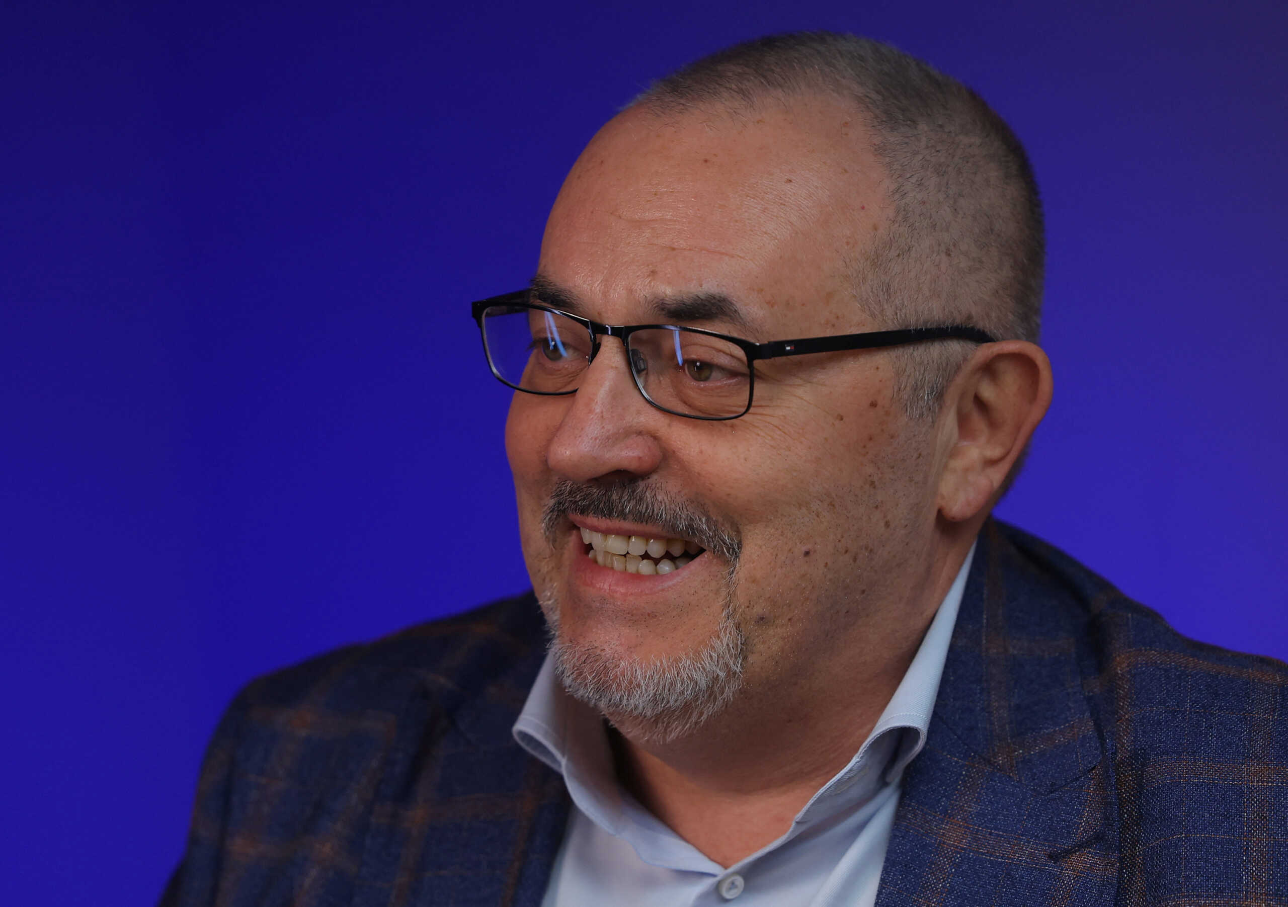 Boris Nadezhdin, a representative of Civil Initiative political party who plans to run for Russian president in the March 2024 election, attends an interview with Reuters in Moscow, Russia January 23, 2024. REUTERS