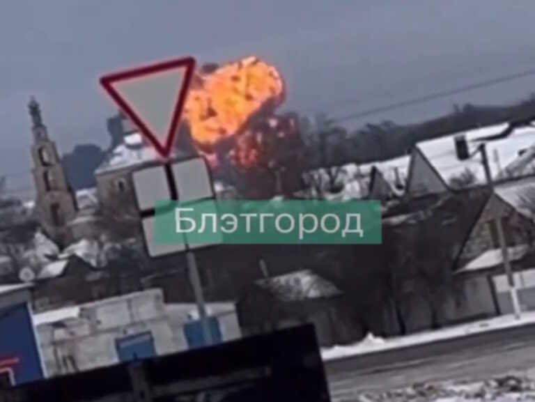 Στρατιωτικό αεροσκάφος με 63 επιβάτες συνετρίβη στο Μπέλγκοροντ της Ρωσίας - Καρέ καρέ η πτώση του