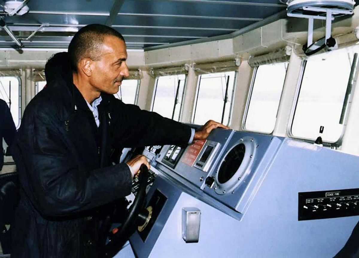 NIK02 - 20010101 - -, AT SEA : (FILES) -- This handout picture from the London-based Arabic daily newspaper Asharq Al-Awsat, dated summer 2001, shows Lebanese suspect Iskandar Safa, nicknamed Sandy, aboard one of the ships his company Riacorp manufactures, off the coast of Normandie in France. Paris has issued an international arrest warrant for the Lebanese businessman in connection with accusations that money was embezzled from a ransom France allegedly paid for hostages in Lebanon in the late 1980s. EPA PHOTO ASHARQ AL-AWSAT