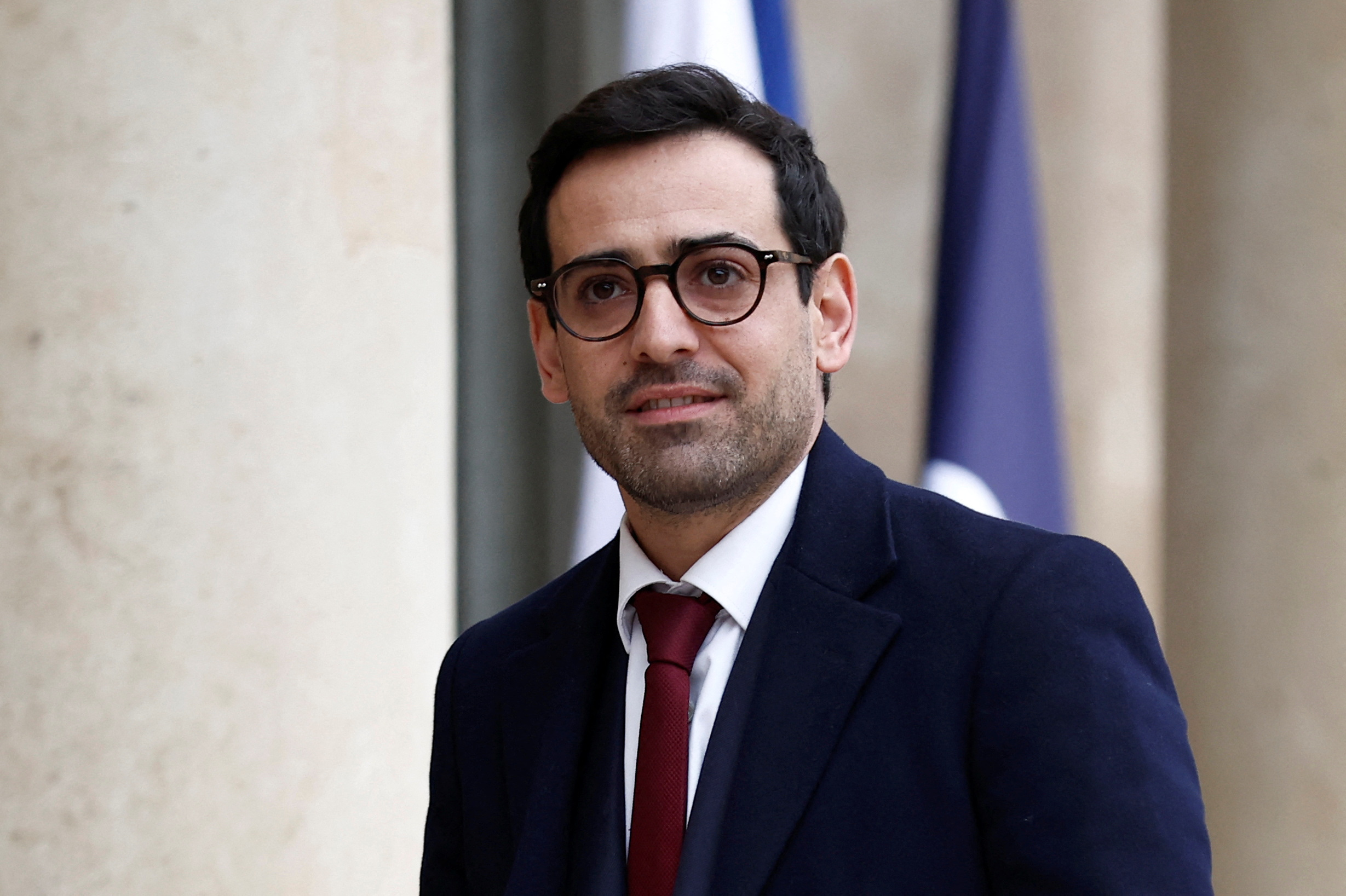 Newly-appointed French Foreign and European Affairs Minister Stephane Sejourne arrives for the first weekly cabinet meeting following a government reshuffle at the Elysee Palace in Paris, France, January 12, 2024. REUTERS