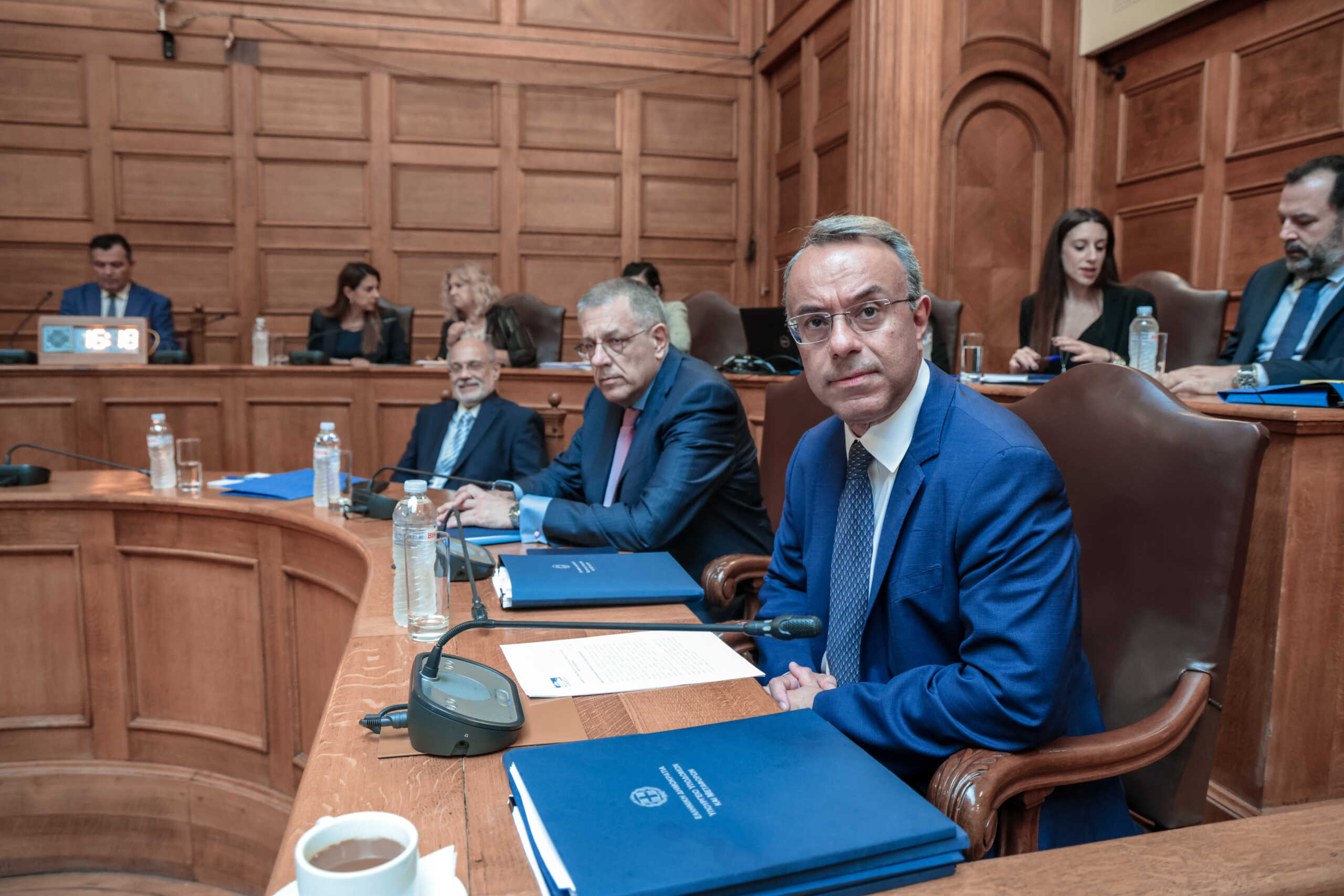 Ενημέρωση των μελών της Επιτροπής από τον Υπουργό Υποδομών και Μεταφορών, Χρήστο Σταϊκούρα, σχετικά με την, προς υπογραφή, σύμβαση του Υπουργείου Υποδομών και Μεταφορών για το έργο "Διεθνής Ανοικτός Διαγωνισμός για τη σύναψη Σύμβασης ΣΔΙΤ για τη λειτουργία και συντήρηση του δικτύου του Μετρό Θεσσαλονίκης", Τετάρτη 27 Σεπτεμβρίου 2023. (ΣΤΟΛΗΣ ΠΑΝΑΓΙΩΤΗΣ