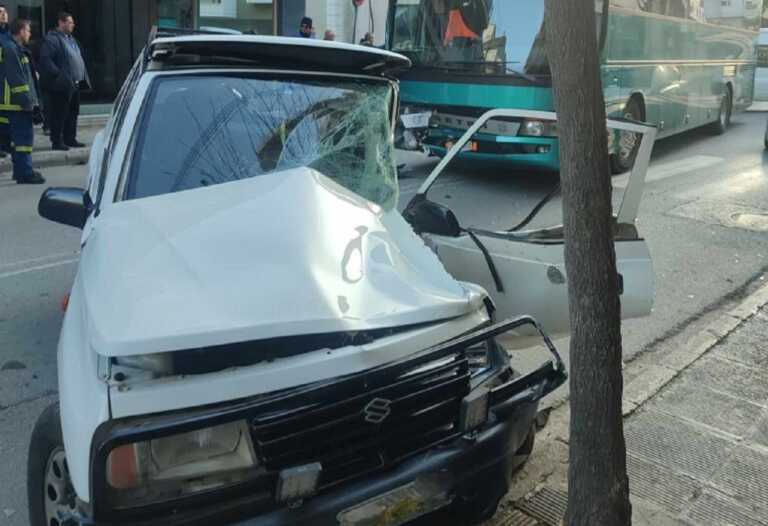 Αυτοκίνητο συγκρούστηκε με λεωφορείο των ΚΤΕΛ στην Κοζάνη – Ένας τραυματίας
