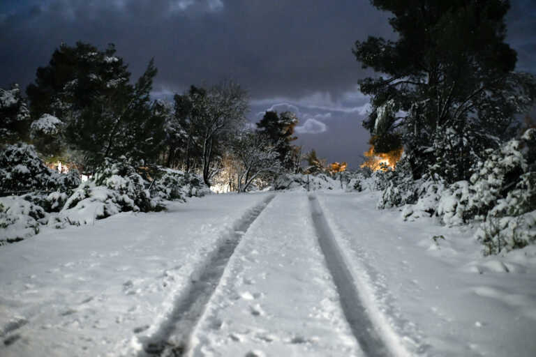 Χιόνια στο Πήλιο και θυελλώδεις άνεμοι στις Σποράδες - Μάχη για να μείνουν οι δρόμοι ανοιχτοί