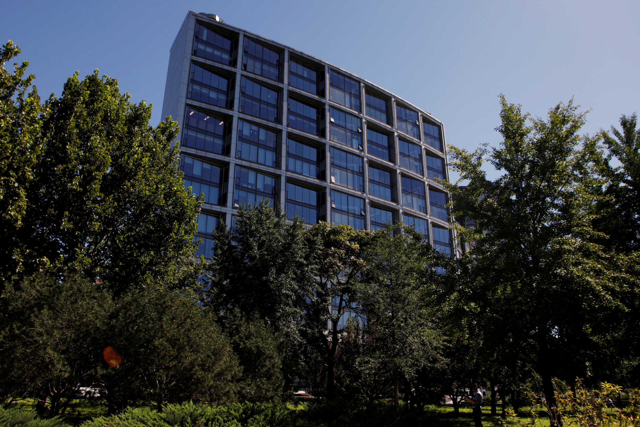 FILE PHOTO: A general view of the Zhongzhi Enterprise Group office building in Beijing, China August 22, 2023. REUTERS