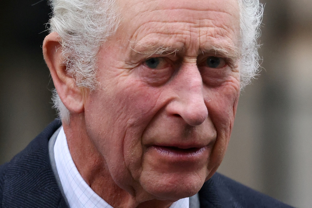 FILE PHOTO: Britain's King Charles leaves the London Clinic after receiving treatment for an enlarged prostate in London, Britain January 29, 2024. REUTERS
