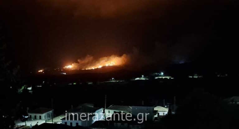 Νύχτα αγωνίας στη Ζάκυνθο - Μαίνεται η μεγάλη φωτιά που πήρε κατεύθυνση προς το χωριό Μαριές