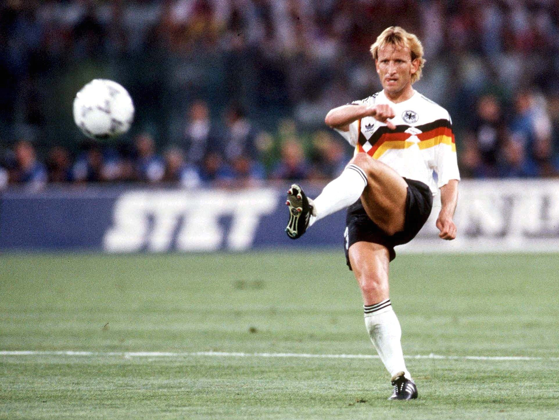 ROME, ITALY - JULY 08:  WM 1990, FINALE, ARGENTINIEN - DEUTSCHLAND (ARG - GER) 0:1, Rom; Andreas BREHME
