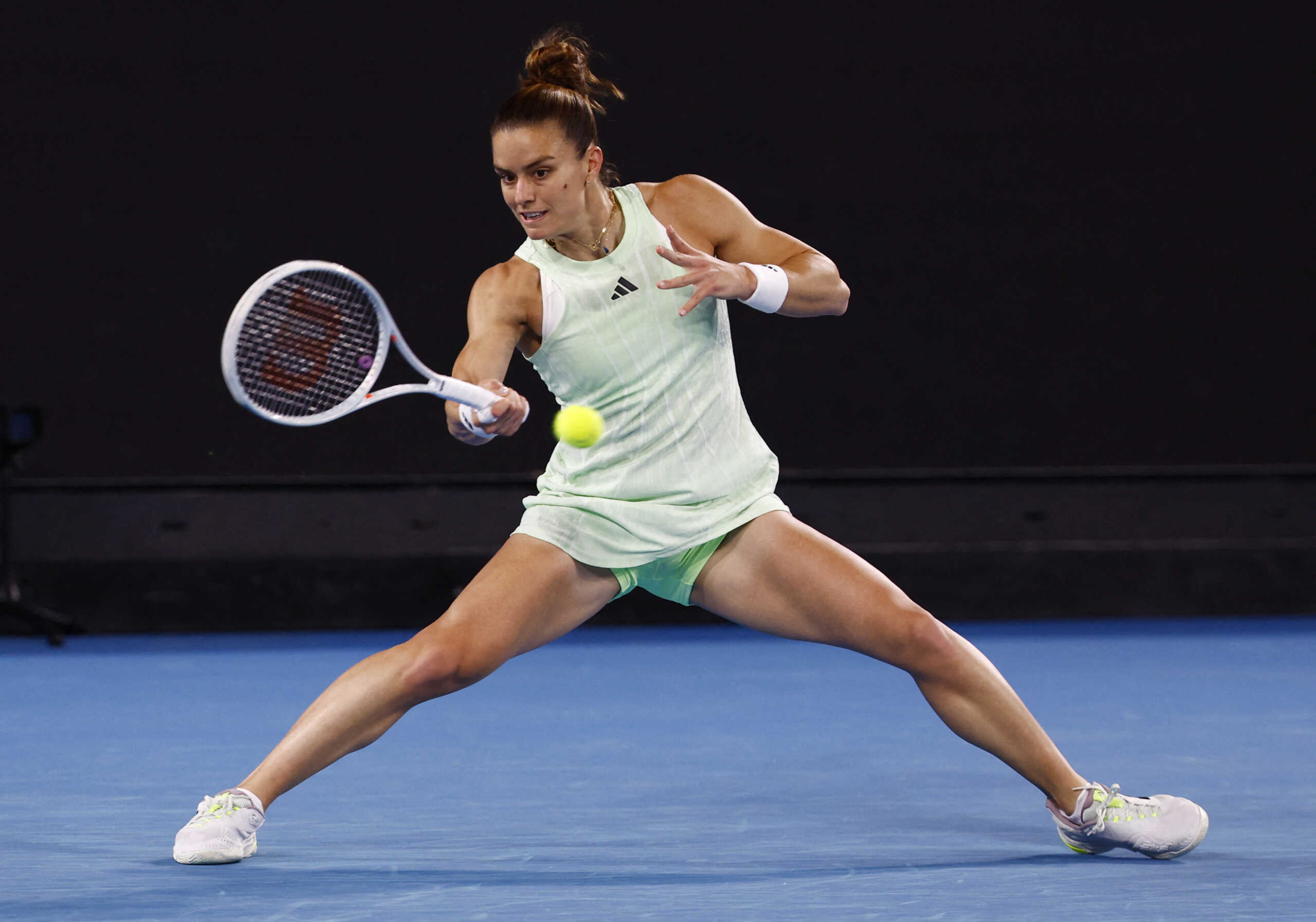 Tennis - Australian Open - Melbourne Park, Melbourne, Australia - January 18, 2024 Greece's Maria Sakkari in action during her second round match against Russia's Elina Avanesyan REUTERS