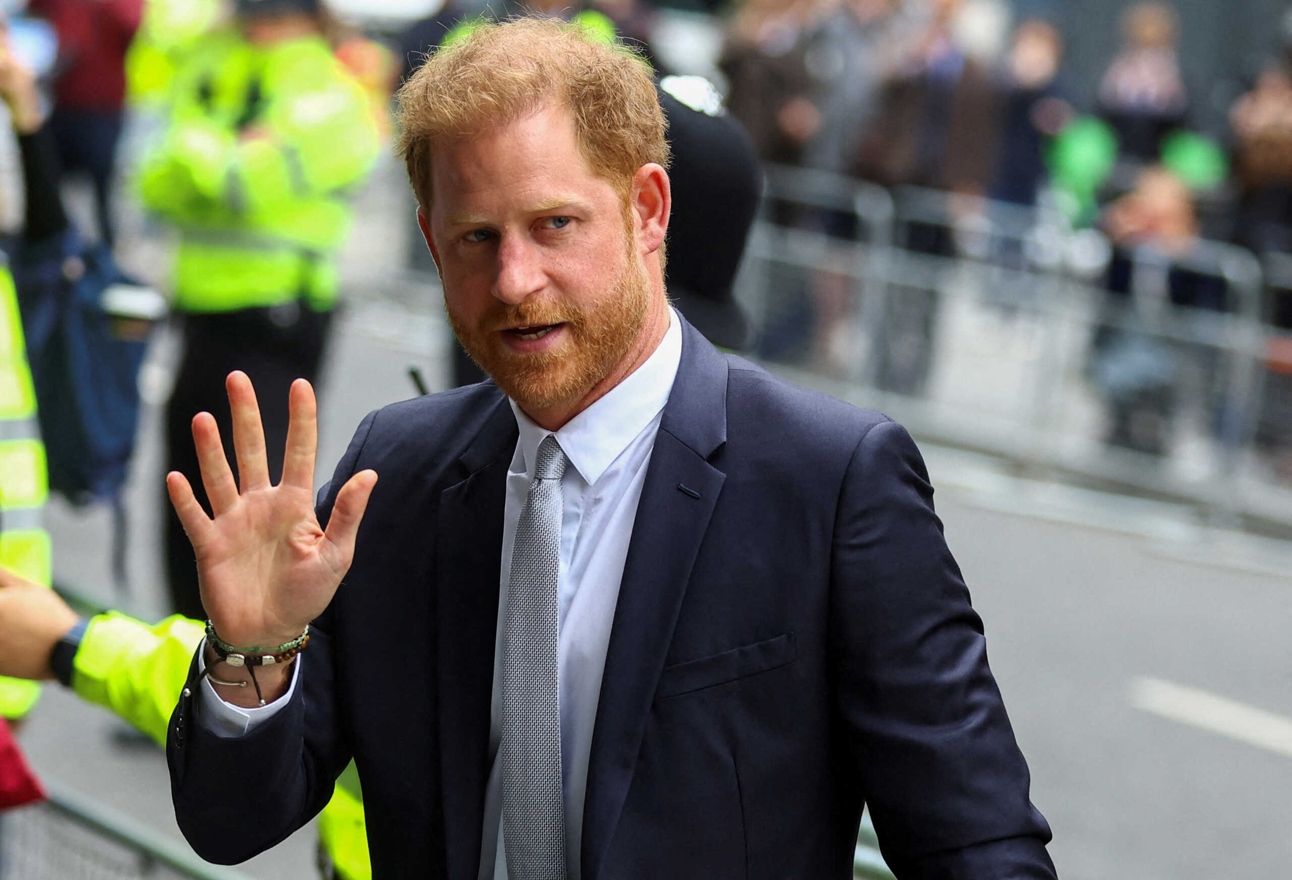 FILE PHOTO: Britain's Prince Harry, Duke of Sussex walks outside the Rolls Building of the High Court in London, Britain June 7, 2023. REUTERS