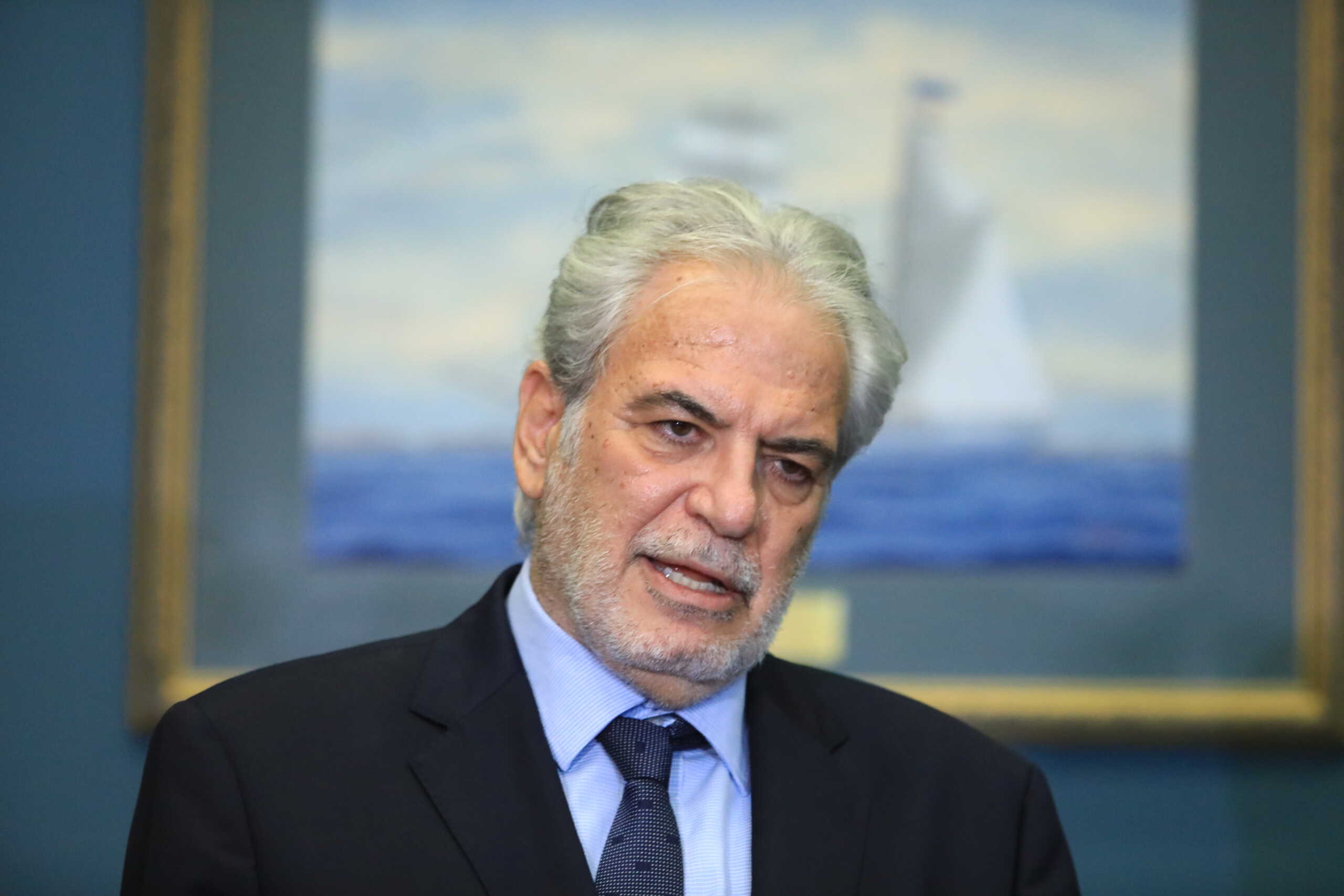 Τελετη παραδοσης και παραλαβης στο Υπουργειο Ναυτιλιας και Νησιώτικης Πολιτικής.Ο απερχομενος υπηρεσιακος Υπουργος Μιλτιάδης Βαρβιτσιώτης παρεδωσε σε επισημη τελετη στον νεο Υπουργο Χρήστο Στυλιανίδη. Τρίτη 12 Σεπτεμβρίου 2023 (ΓΙΑΝΝΗΣ ΠΑΝΑΓΟΠΟΥΛΟΣ