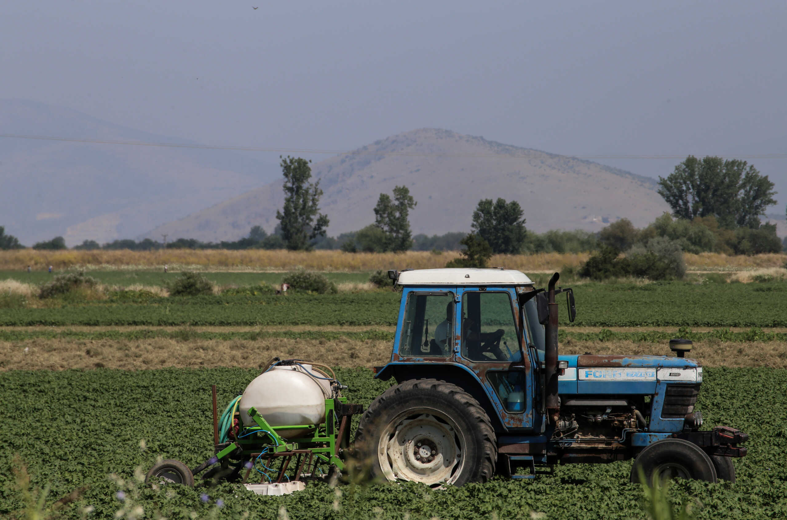 Αγροτικές εργασίες σε χωράφι στο νομό Λάρισας.
(ΛΕΩΝΙΔΑΣ ΤΖΕΚΑΣ