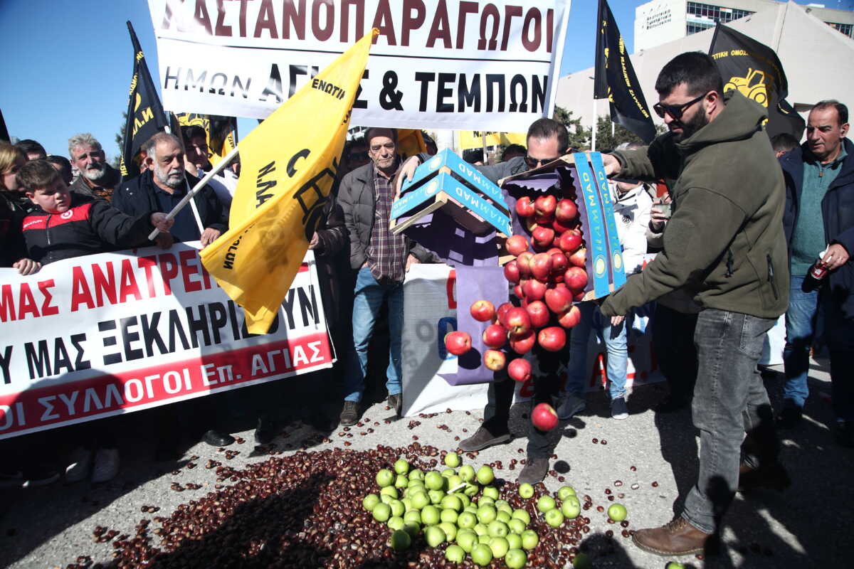 Συλλαλητήριο αγροτών στη Θεσσαλονίκη.  Σάββατο 3 Φεβρουαρίου 2024 (ΒΑΣΙΛΗΣ ΒΕΡΒΕΡΙΔΗΣ
