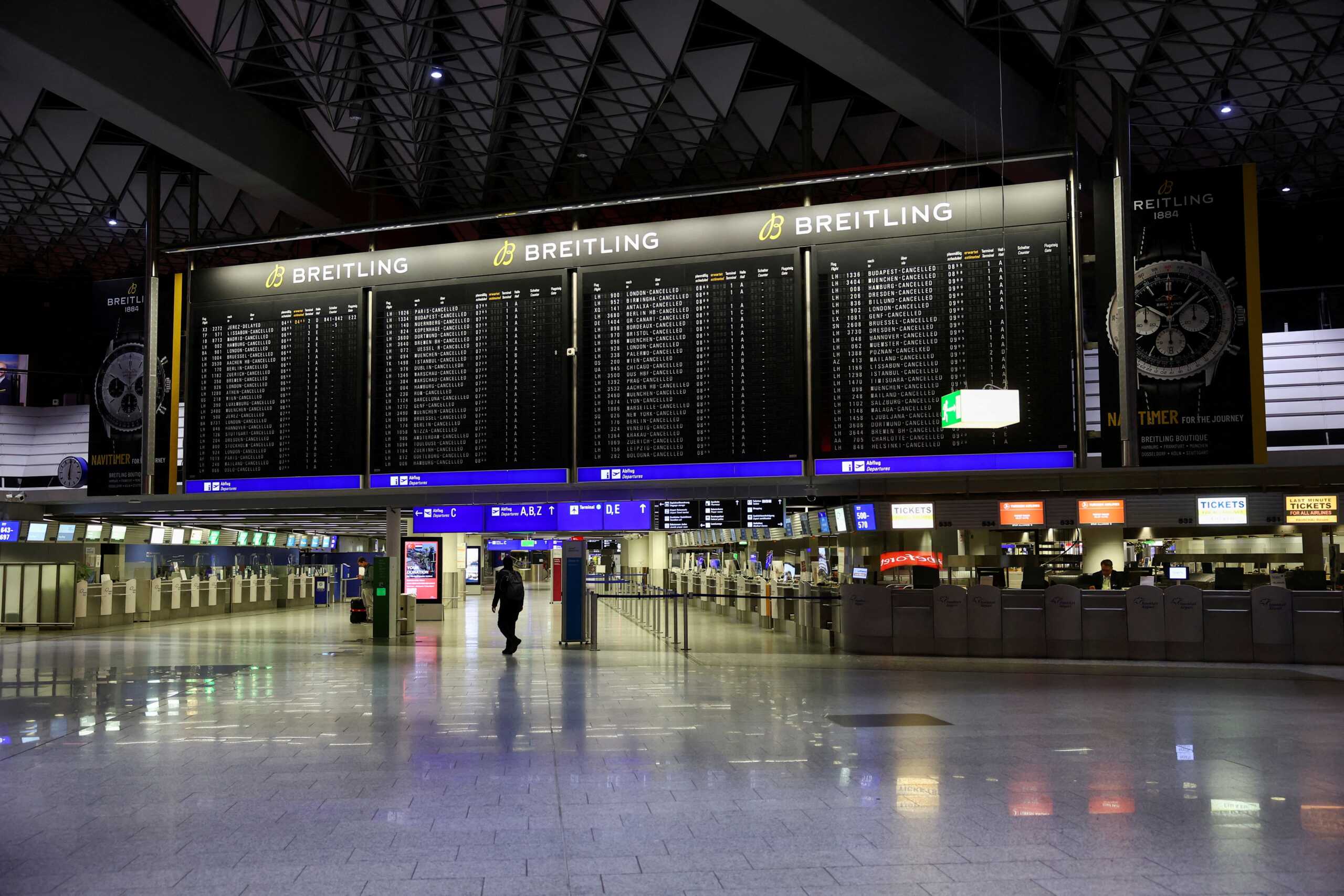 Γερμανία: Απεργία σε 11 μεγάλα αεροδρόμια – Χιλιάδες πτήσεις κινδυνεύουν με ακυρώσεις