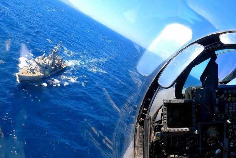 Άσκηση «ΛΟΓΧΗ»: «Μάχες» στο Αιγαίο μεταξύ Πολεμικού Ναυτικού και Αεροπορίας – Εντυπωσιακές εικόνες