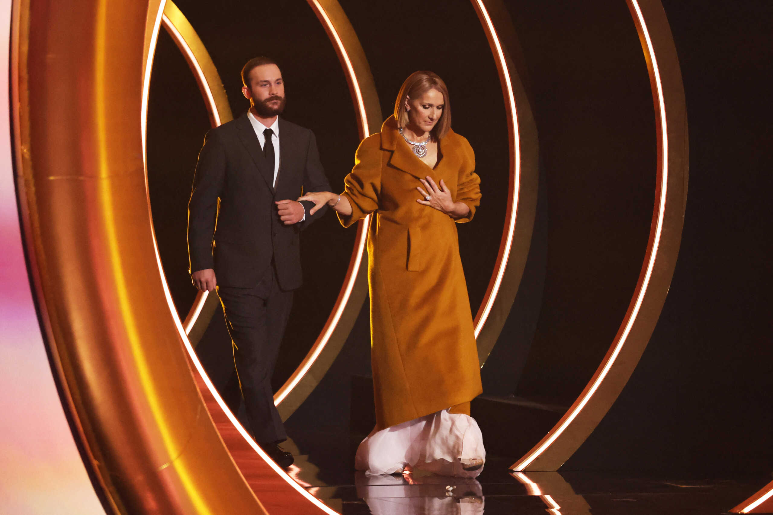 Celine Dion appears onstage during the 66th Annual Grammy Awards in Los Angeles, California, U.S., February 4, 2024. REUTERS