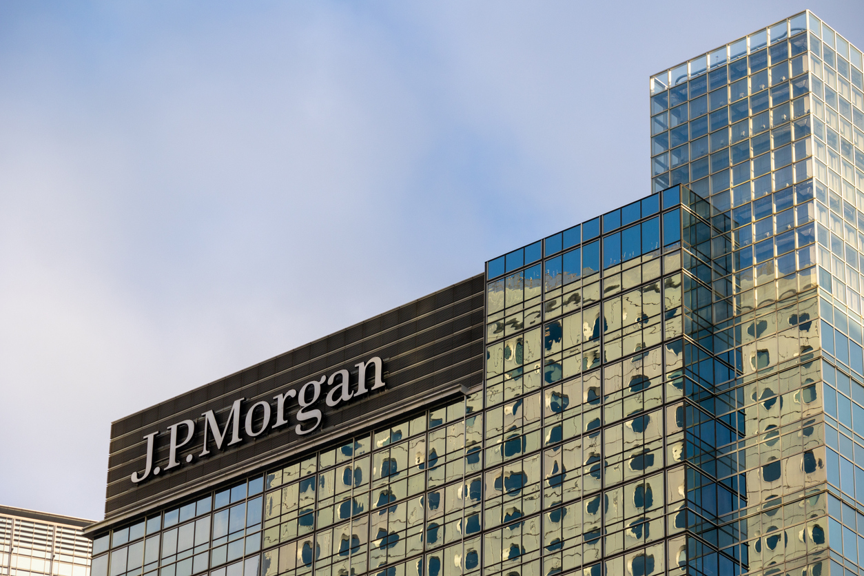 Hong Kong - March 31, 2022 : JP Morgan building is seen in Central financial district, Hong Kong.