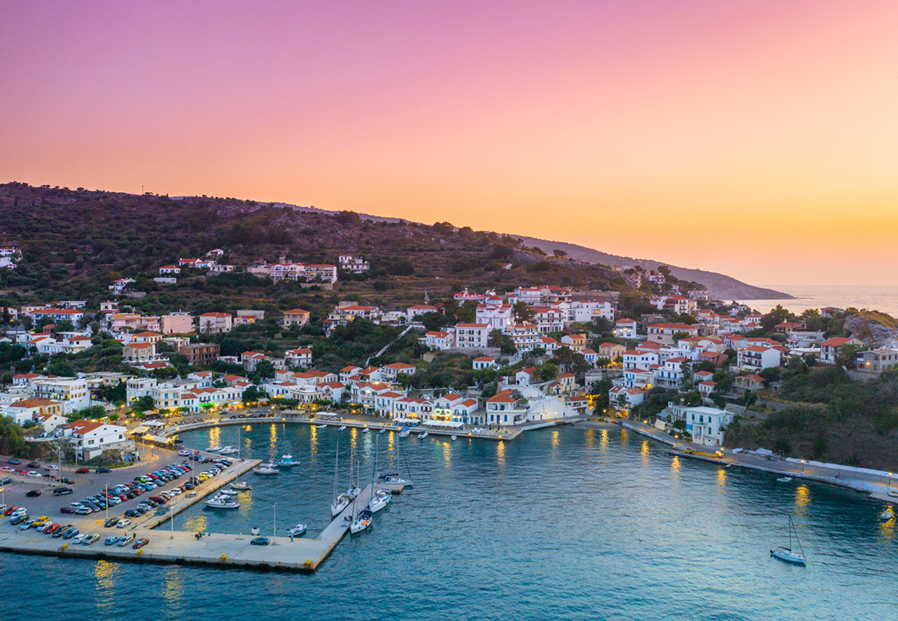 Traditional village of Evdilos, in Ikaria island, Greece