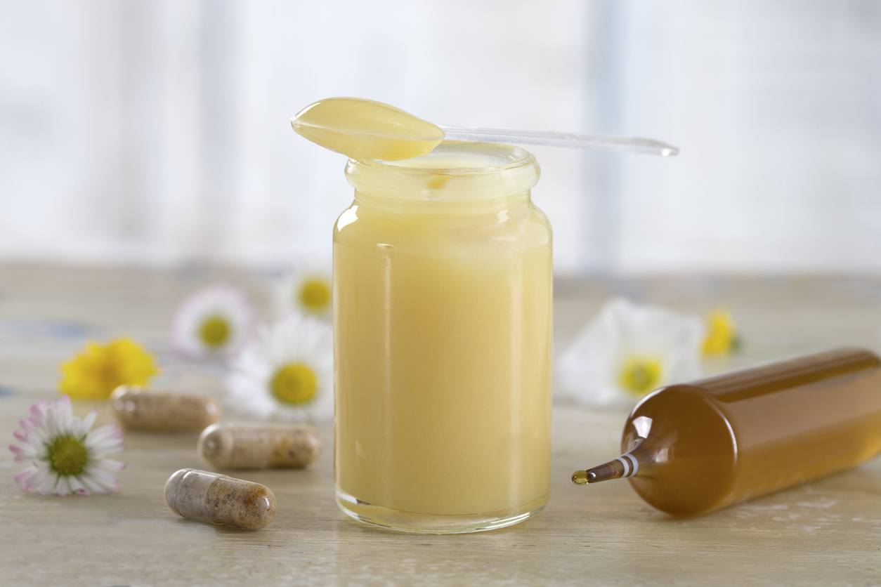 Alternative medicine -raw organic royal jelly and food suplement