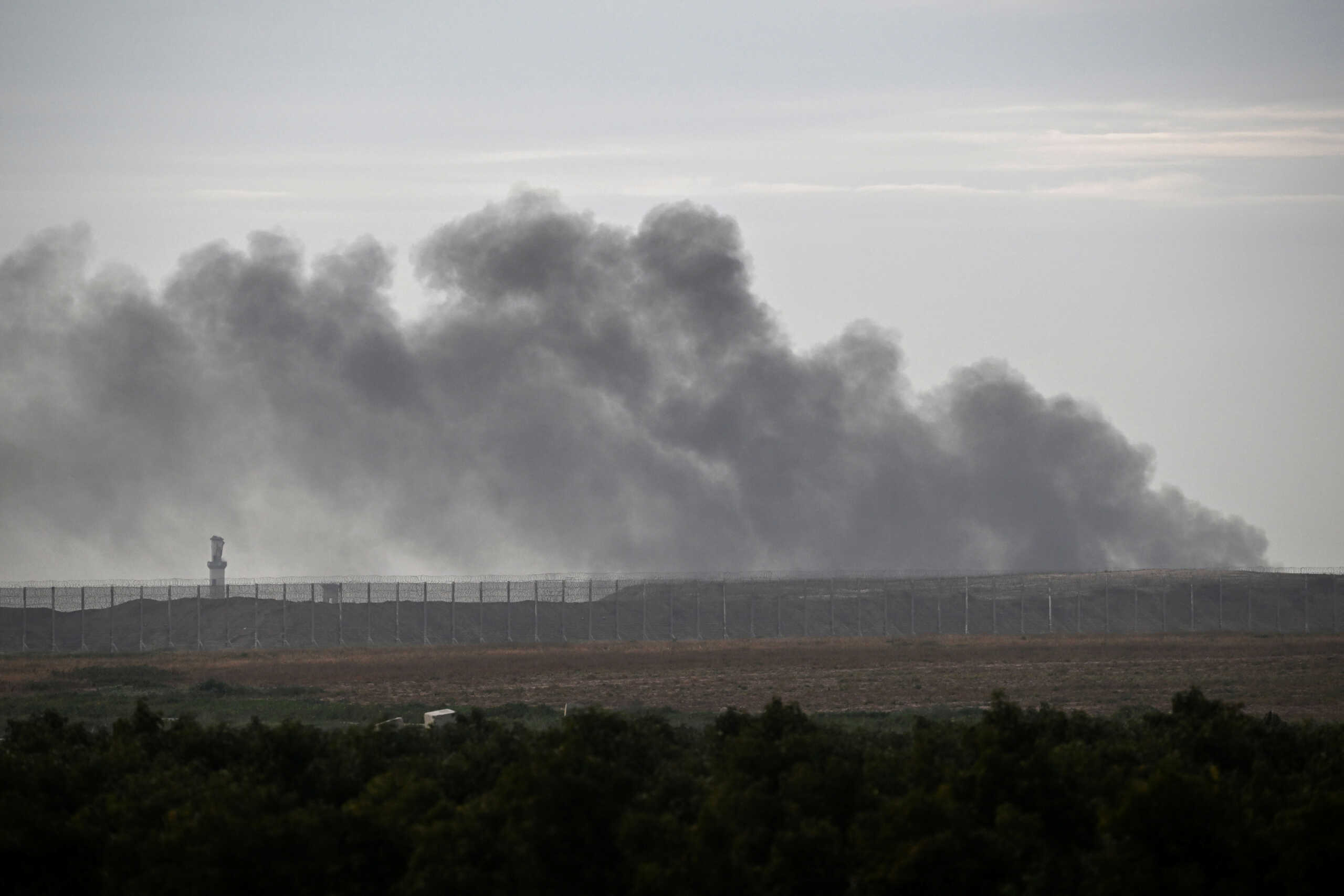 Smoke rises from Gaza, amid the ongoing conflict between Israel and the Palestinian Islamist group Hamas, as seen from Israel, February 12, 2024. REUTERS