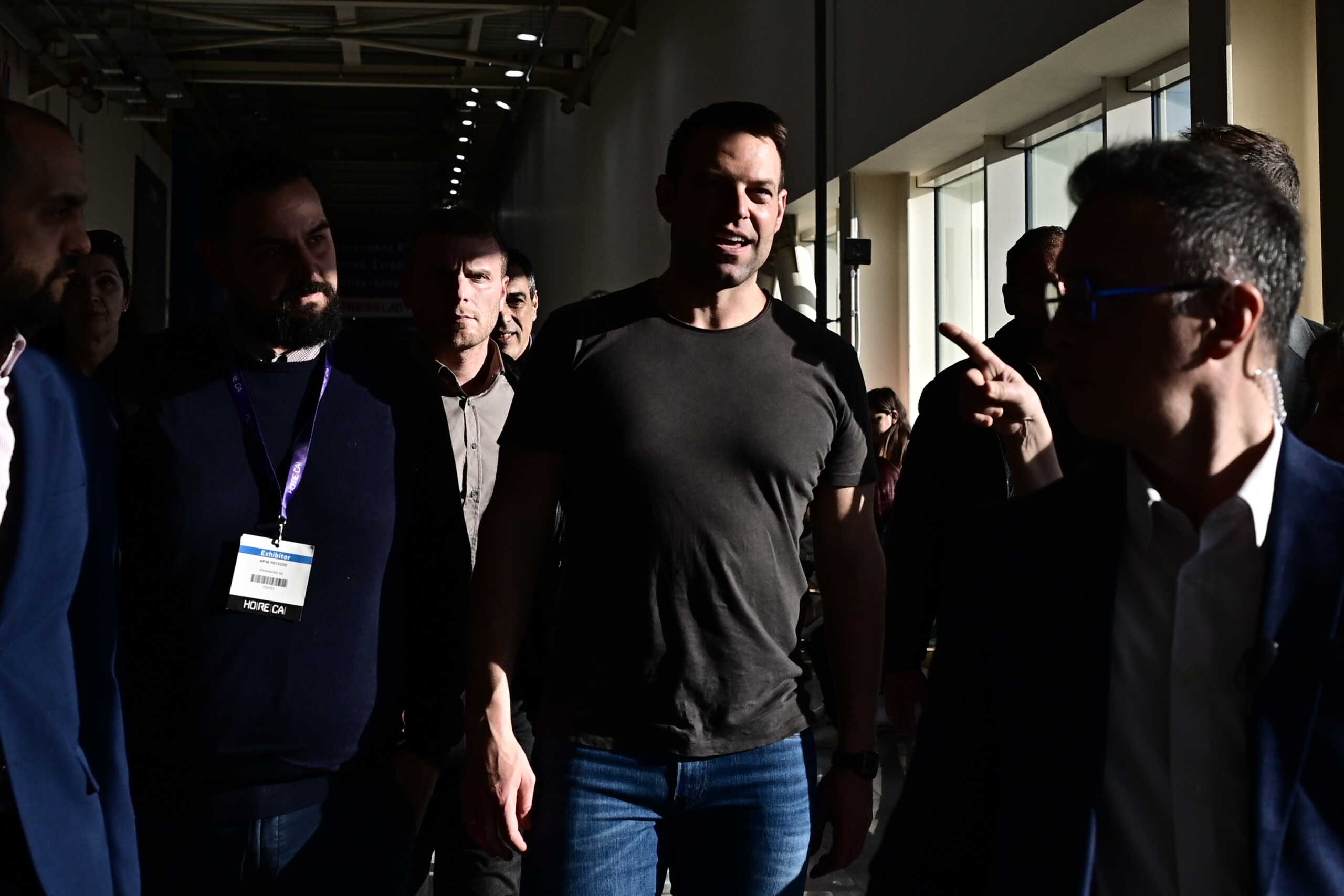 Επίσκεψη του προέδρου του ΣΥΡΙΖΑ - Προοδευτική Συμμαχία Στέφανου Κασσελάκη στην έκθεση Horeca στον εκθεσιακό χώρο Metropolitan Expo, Δευτέρα 12 Φεβρουαρίου 2024. Η Horeca αφορά τους κλάδους της εστίασης, της φιλοξενίας και της τροφοδοσίας. 
(ΜΙΧΑΛΗΣ ΚΑΡΑΓΙΑΝΝΗΣ