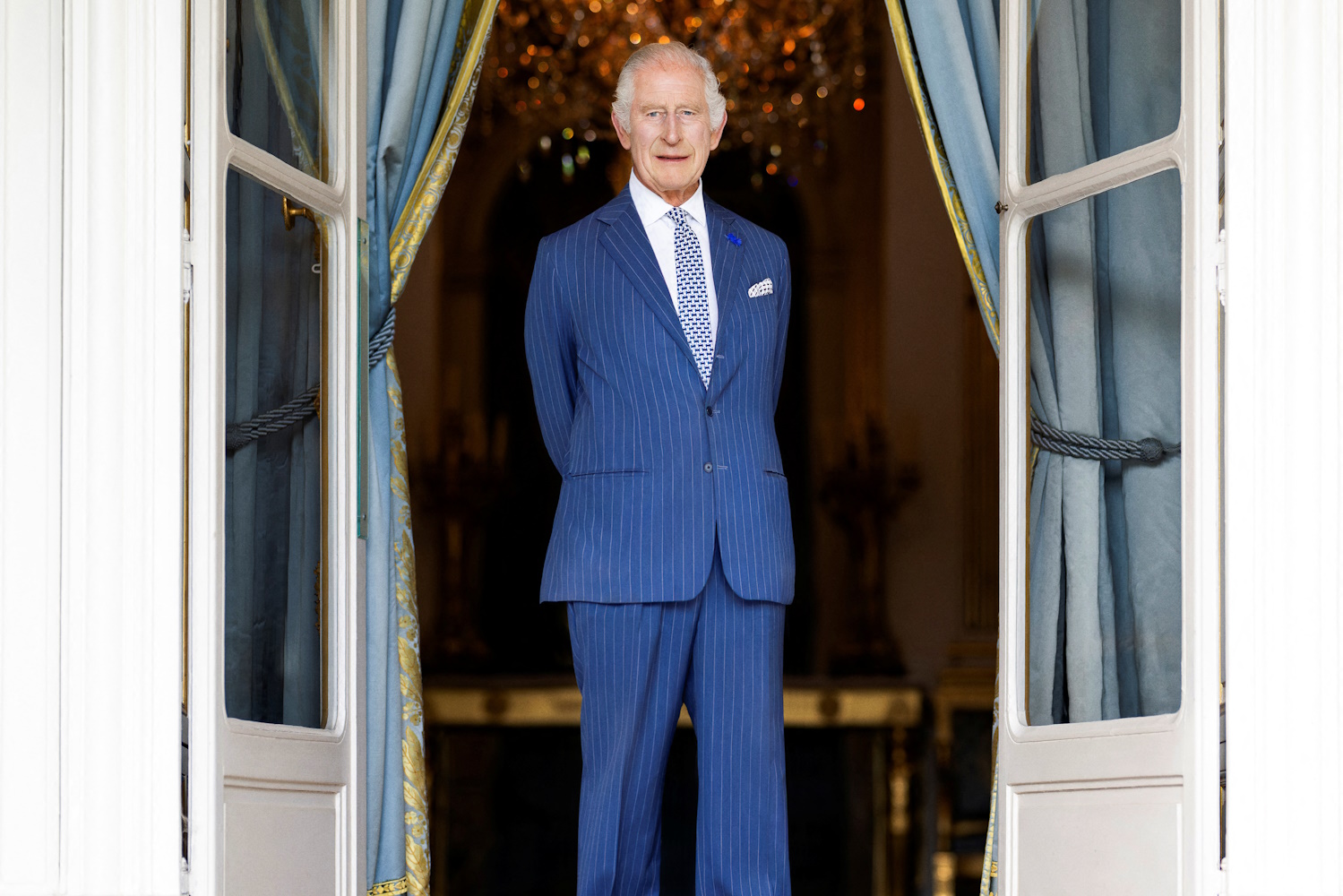 Undated handout photo provided by Buckingham Palace on February 5, 2024 of King Charles during the state tour of France in September 2023. The King has been diagnosed with a form of cancer and has begun a schedule of regular treatments, and while he has postponed public duties he "remains wholly positive about his treatment", Buckingham Palace said. Samir Hussein