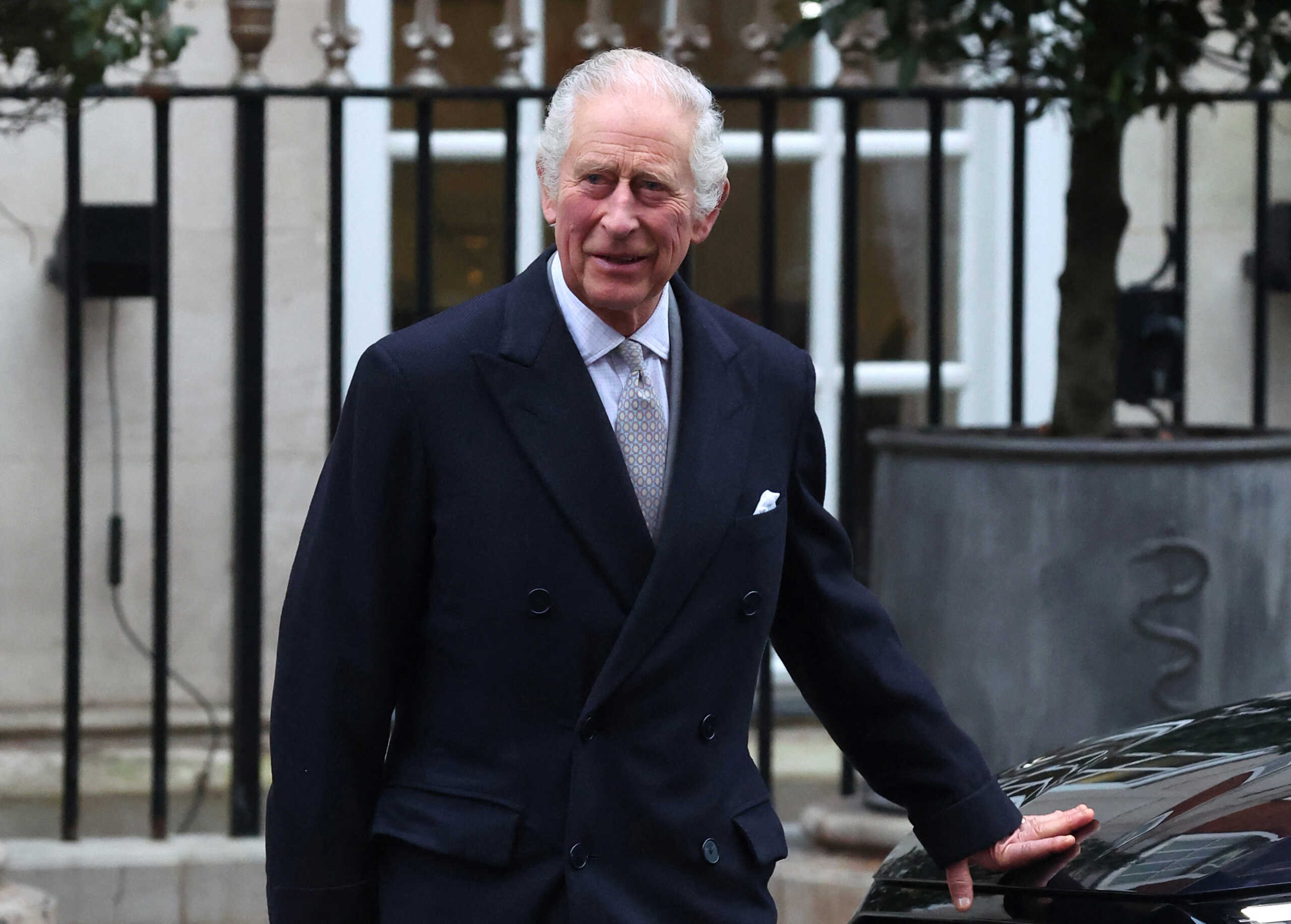 Britain's King Charles leaves the London Clinic after receiving treatment for an enlarged prostate, in London, Britain January 29, 2024. REUTERS