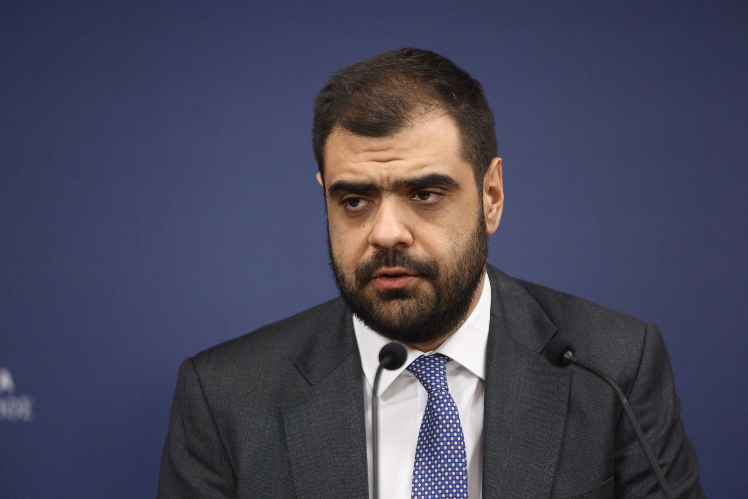 Ενημέρωση των πολιτικών συντακτών και των ανταποκριτών ξένου Τύπου από τον Κυβερνητικό Εκπρόσωπο Παύλο Μαρινάκη. Δευτέρα 22 Ιανουαρίου 2024. 
(ΓΙΑΝΝΗΣ ΠΑΝΑΓΟΠΟΥΛΟΣ