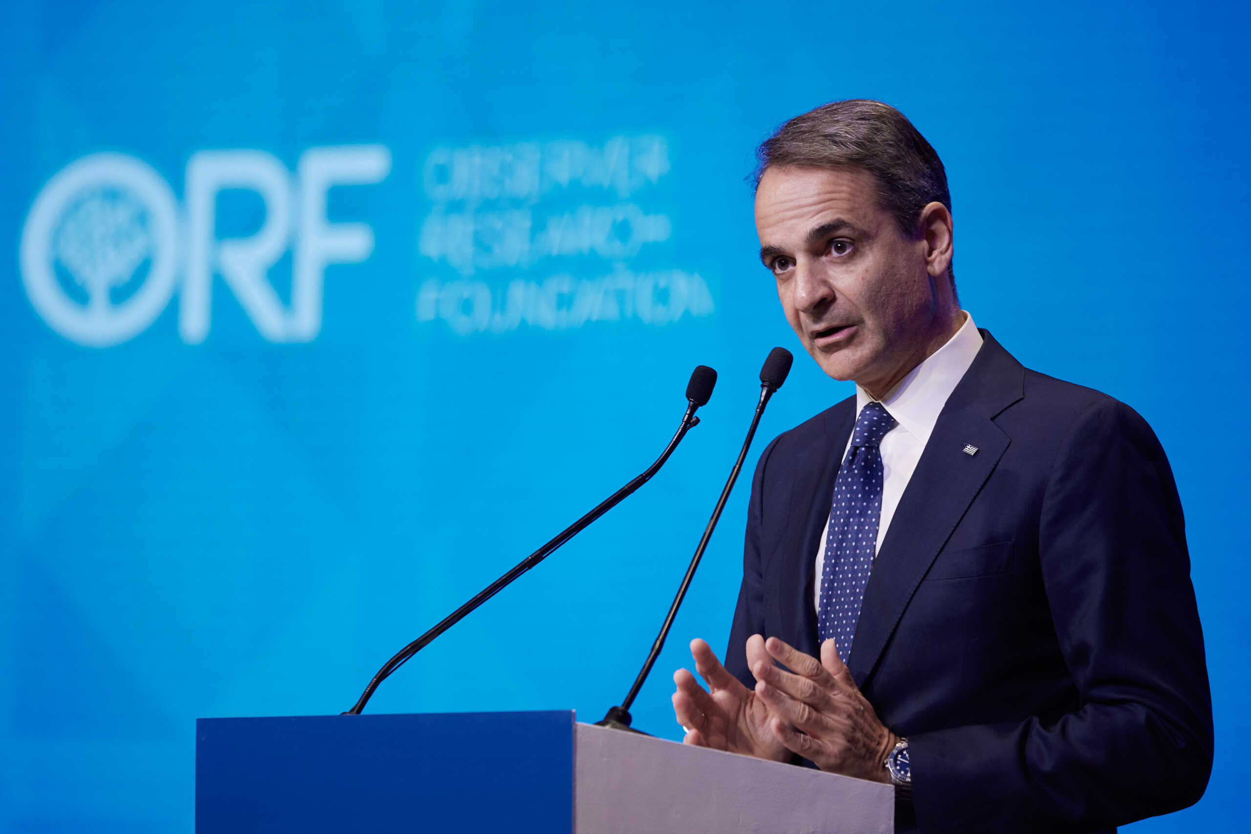 Επίσκεψη του Πρωθυπουργού Κυριάκου Μητσοτάκη στην Ινδία. Εναρκτήρια συνεδρίαση της ετήσιας διάσκεψης «Raisina Dialogue», Τετάρτη 21 Φεβρουαρίου 2024. 
(ΔΗΜΗΤΡΗΣ ΠΑΠΑΜΗΤΣΟΣ