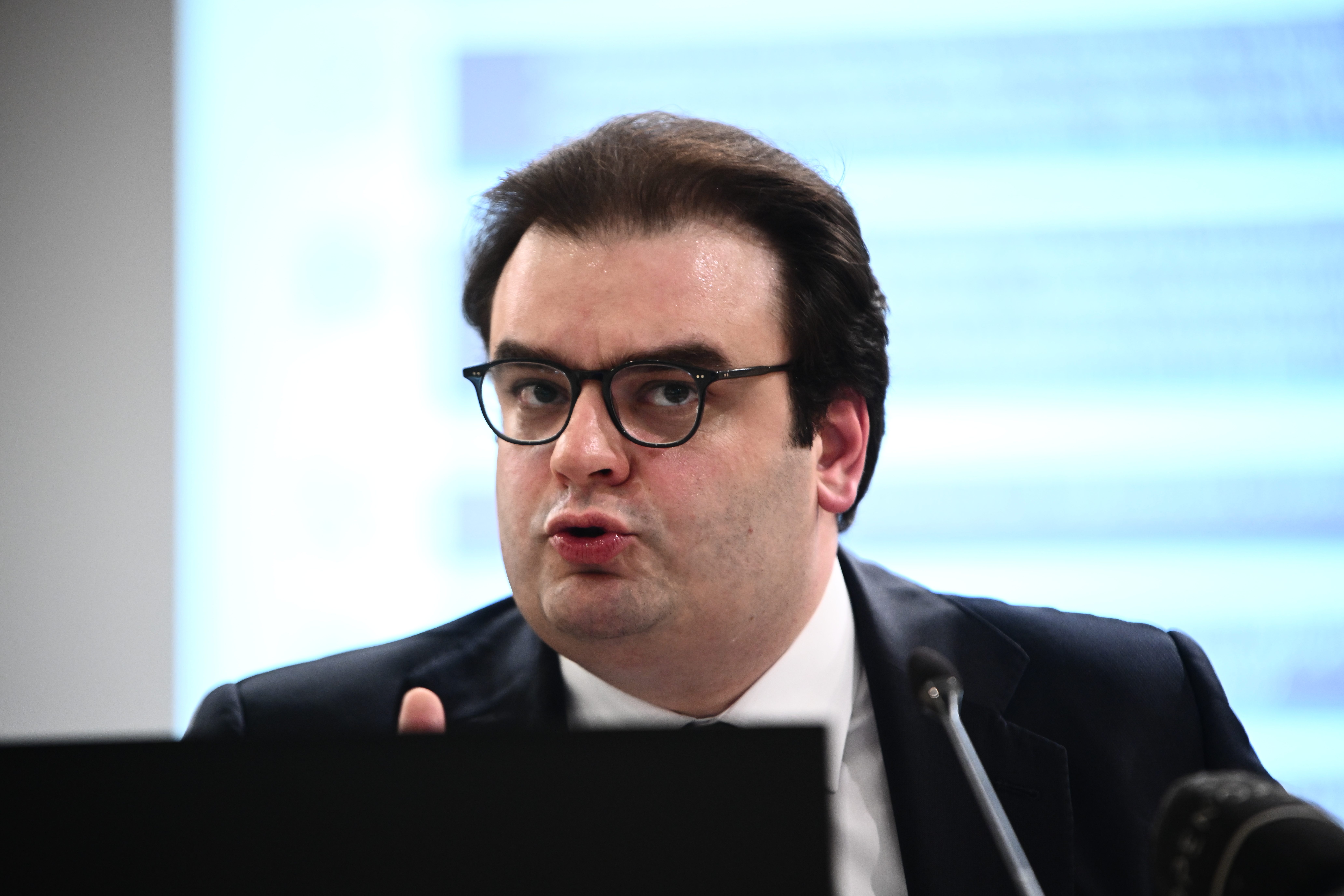 Παρουσίαση από τον υπουργό Παιδείας Κυριάκο Πιερρακάκη του σχεδίου νόμου για τα μη κρατικά (ιδιωτικά) πανεπιστήμια καθώς και διατάξεις, που αφορούν στα δημόσια ΑΕΙ, Τετάρτη 7 Φεβρουαρίου 2024. 
(ΚΩΣΤΑΣ ΤΖΟΥΜΑΣ