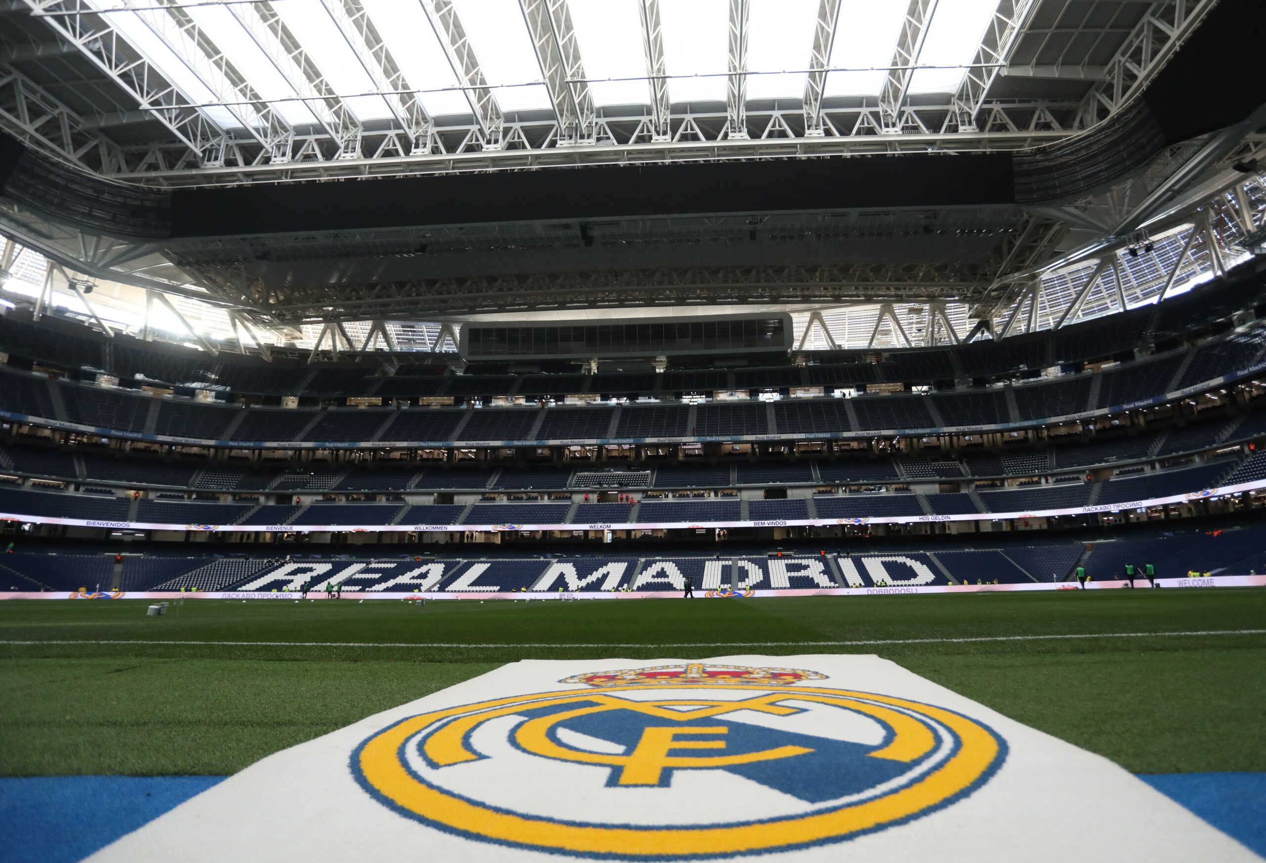 Soccer Football - LaLiga - Real Madrid v Girona - Santiago Bernabeu, Madrid, Spain - February 10, 2024 General view inside the stadium before the match REUTERS