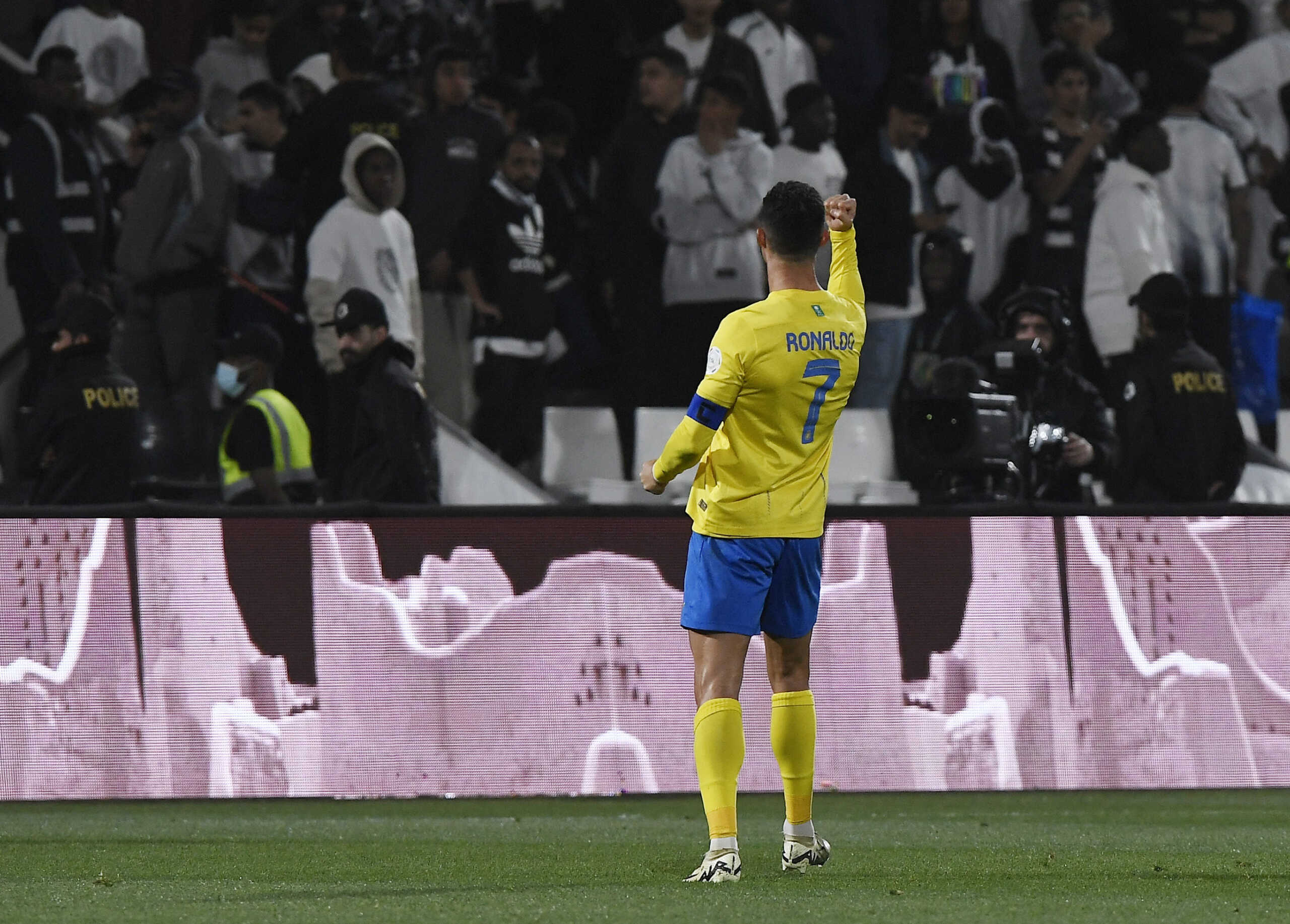 Soccer Football - Saudi Pro League - Al Shabab v Al Nassr - Prince Faisal bin Fahd Stadium, Riyadh, Saudi Arabia - February 25, 2024 Al Nassr's Cristiano Ronaldo celebrates after the match REUTERS