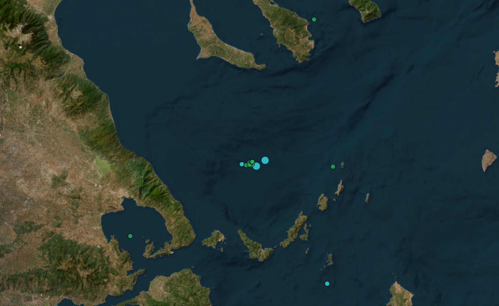 Απανωτοί σεισμοί ανοιχτά της Σκιάθου