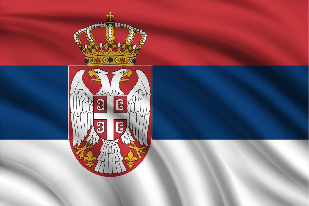 Flag of Serbia. Vector illustration.