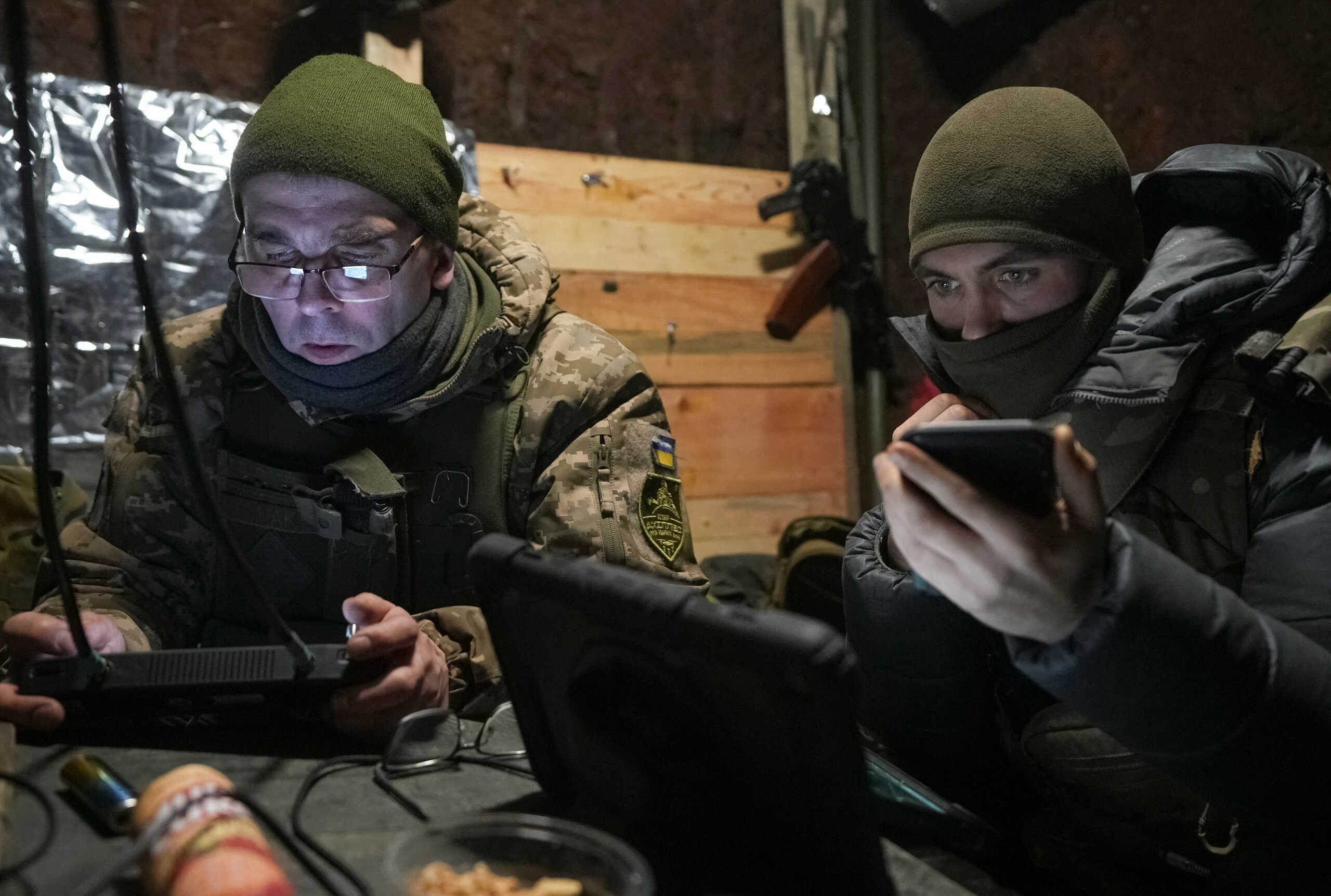 Ukrainian servicemen of the attack drones battalion of the Achilles 92nd brigade, operate a drone from their positions at a front line, as Russia's attack on Ukraine continues, near the town of Bakhmut in Donetsk region, Ukraine January 31, 2024. REUTERS