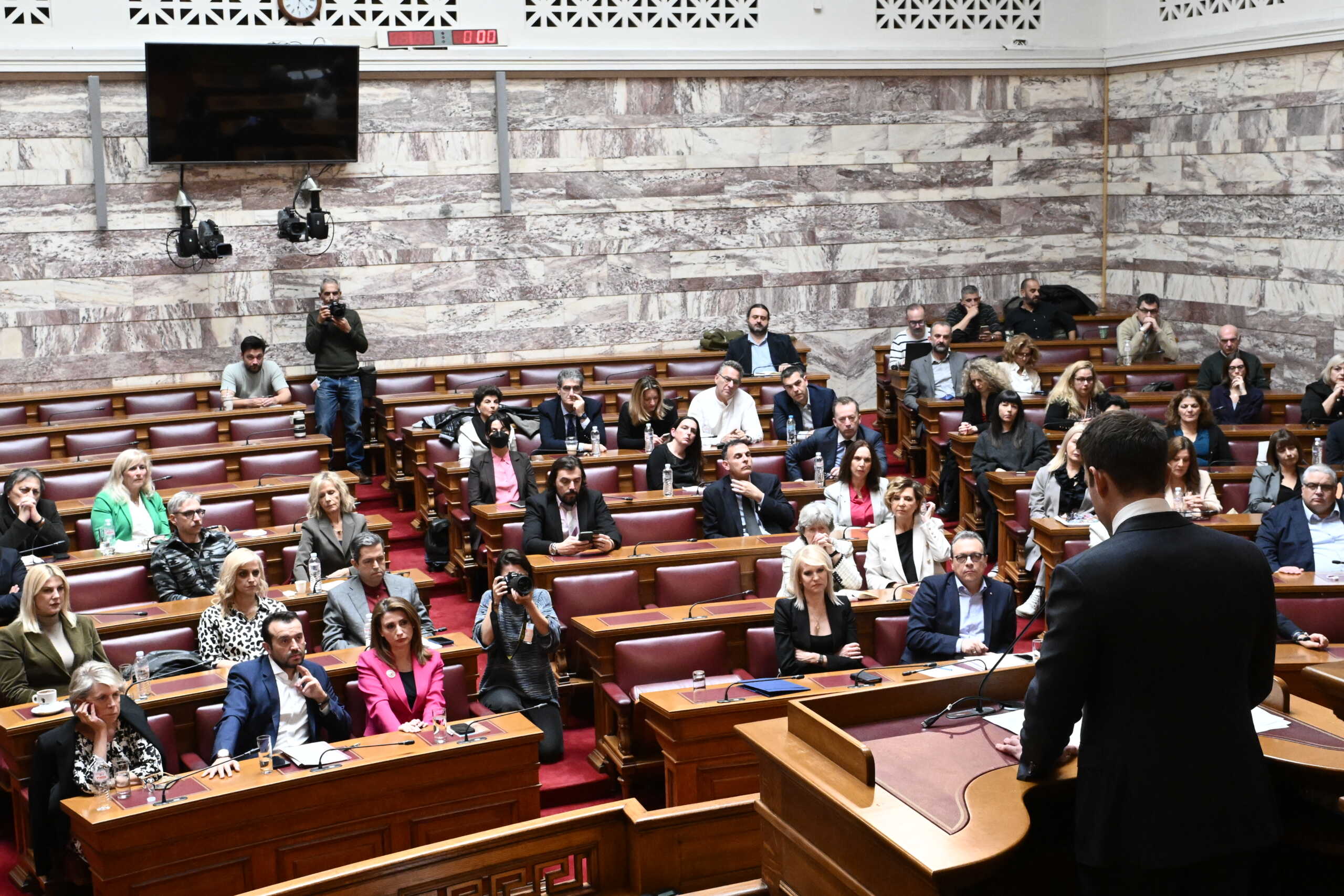 Συνεδρίαση της Κοινοβουλευτικής Ομάδας του ΣΥΡΙΖΑ - Προοδευτική Συμμαχία, στην αίθουσα της Γερουσίας στην Βουλή, Πέμπτη 30 Νοεμβρίου 2023. 
(ΤΑΤΙΑΝΑ ΜΠΟΛΑΡΗ